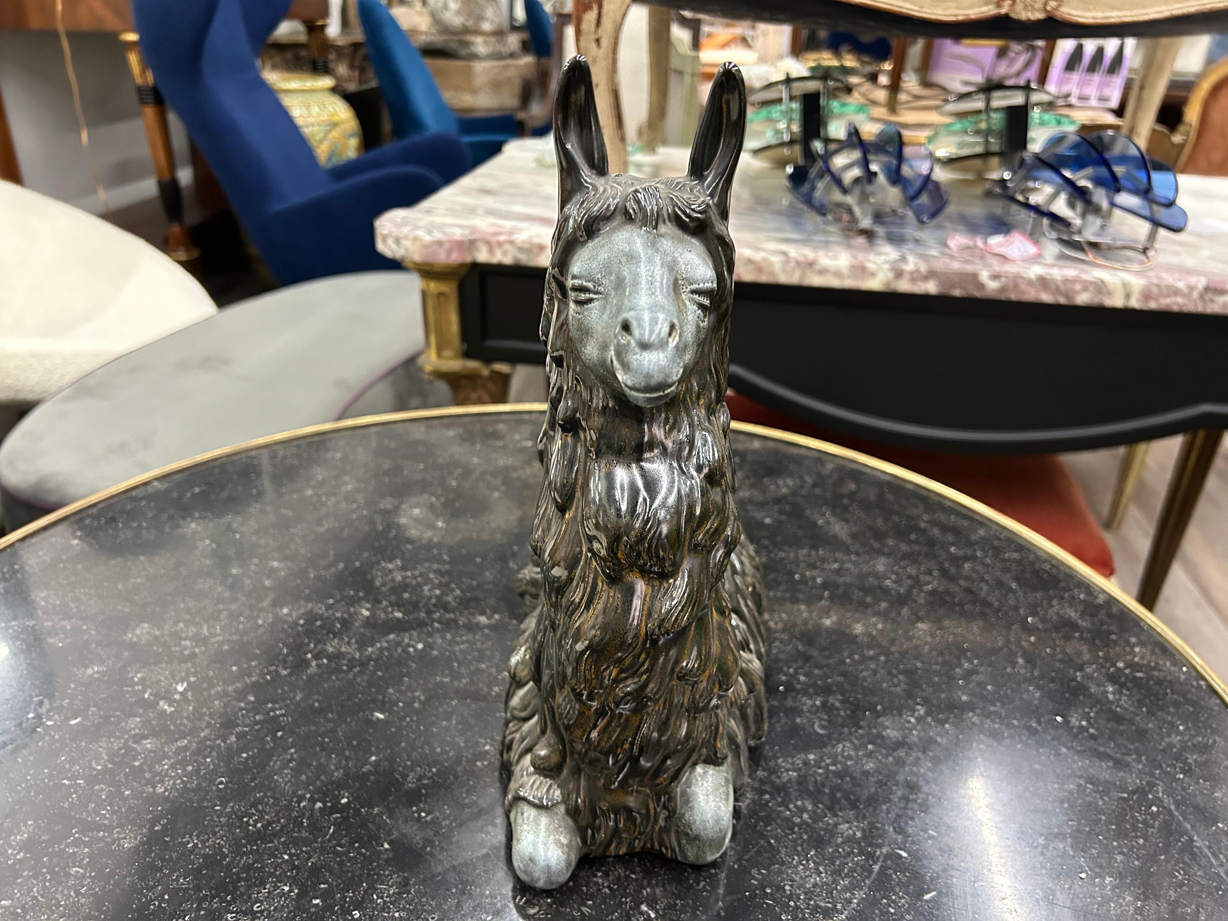 Mid-20th Century Italian Mid Century Ceramic Llama For Sale