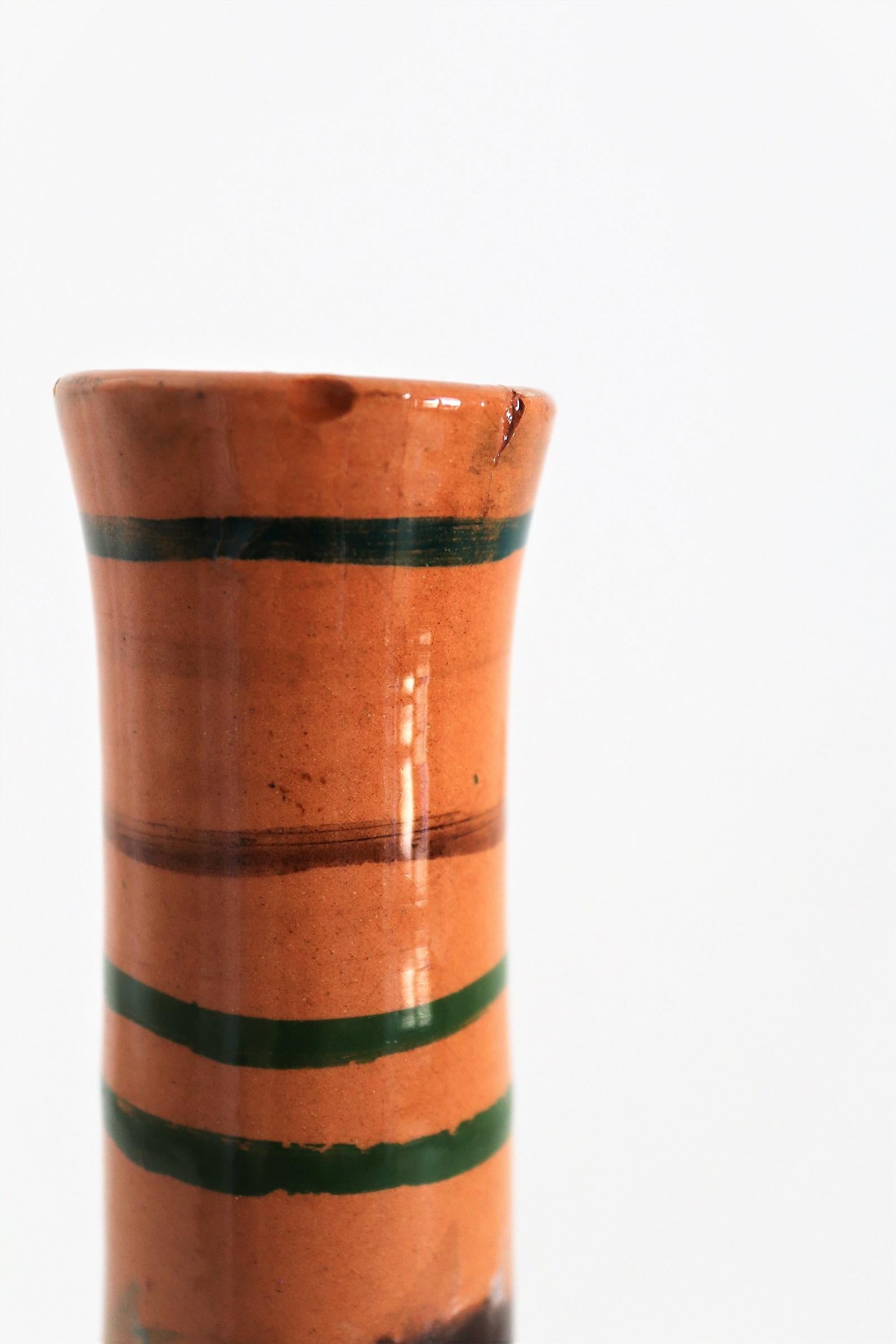 Italian Midcentury Ceramic Modernist Collectors Vase by Art Rumi Orobico, 1950s For Sale 5