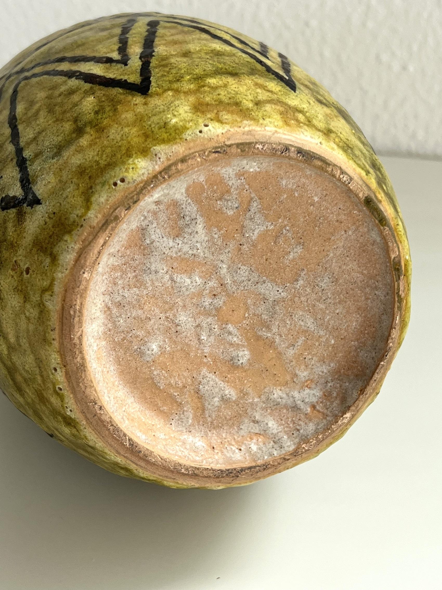 Vaso italiano di metà secolo in ceramica in stile Guido Gambone, anni '50 in vendita 5