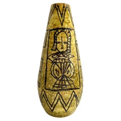 Italian Mid-Century Ceramic Vase in Guido Gambone Style, 1950s