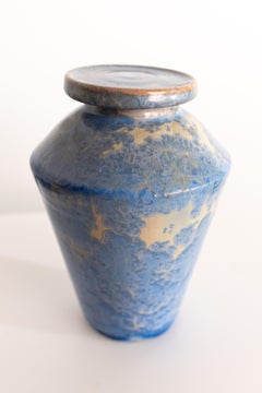 Italian mid-century ceramic vase with lid