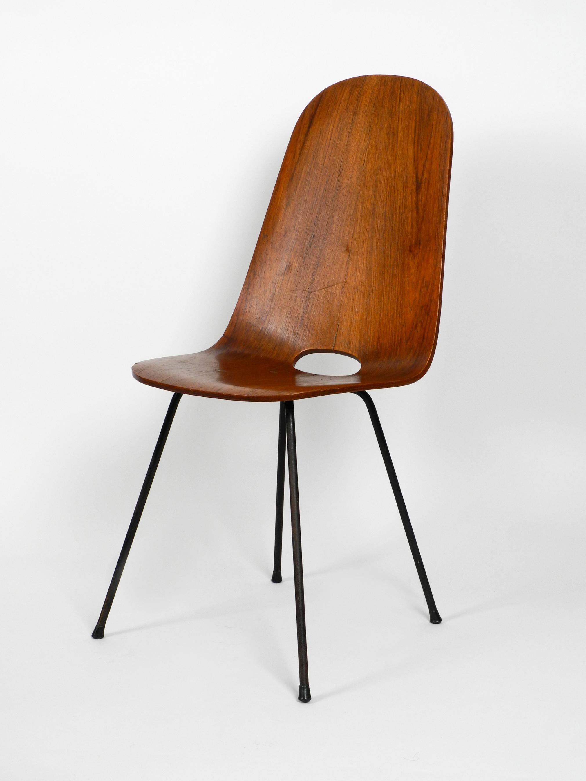 Italian Midcentury Chair by Vittorio Nobili Made of Plywood with Teak Veneer 3