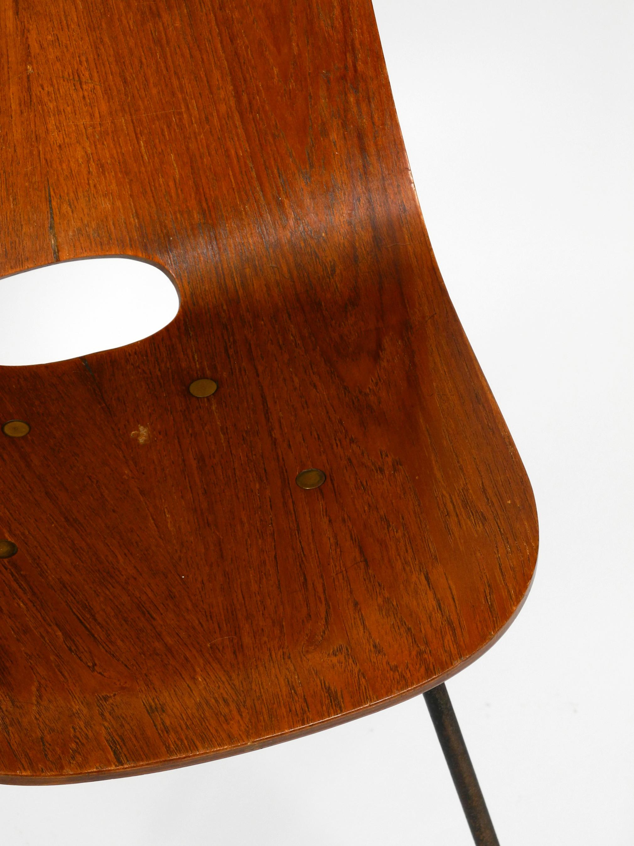 Italian Midcentury Chair by Vittorio Nobili Made of Plywood with Teak Veneer 5