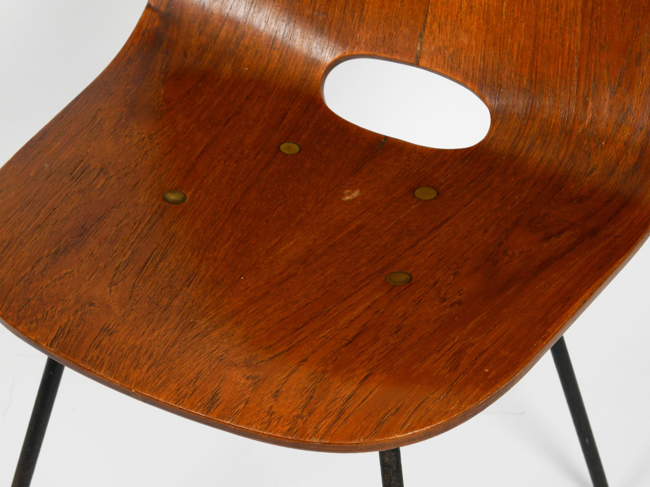 Italian Midcentury Chair by Vittorio Nobili Made of Plywood with Teak Veneer 6