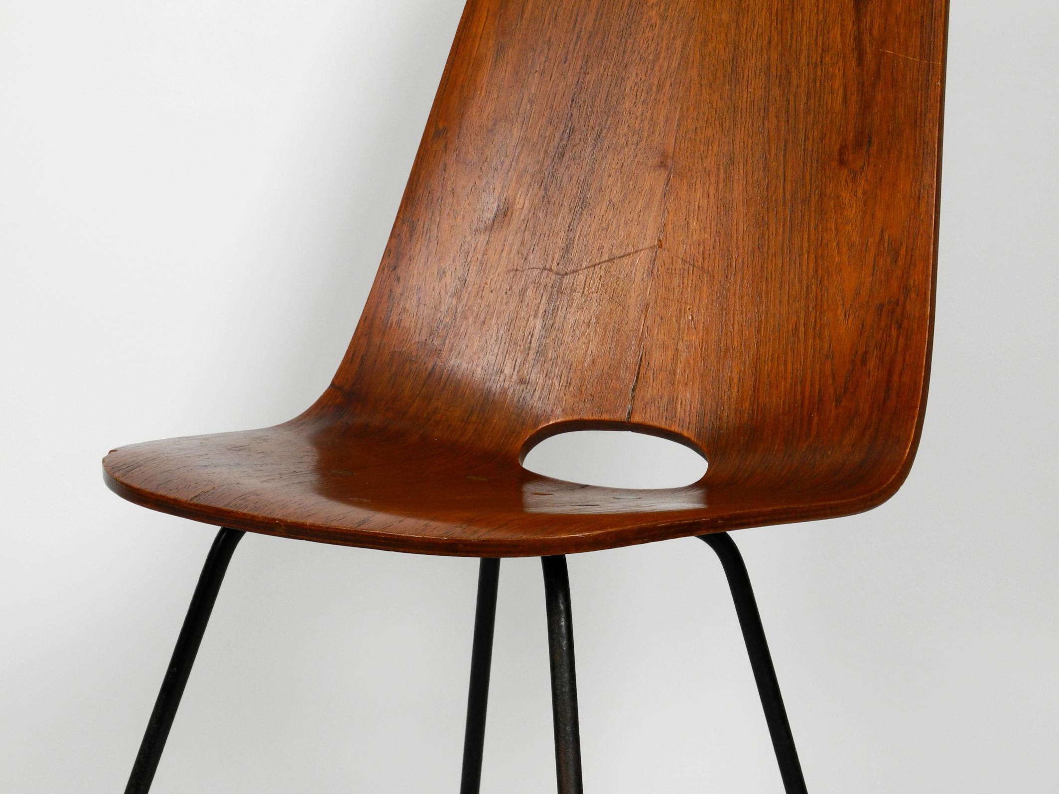 Italian Midcentury Chair by Vittorio Nobili Made of Plywood with Teak Veneer 7