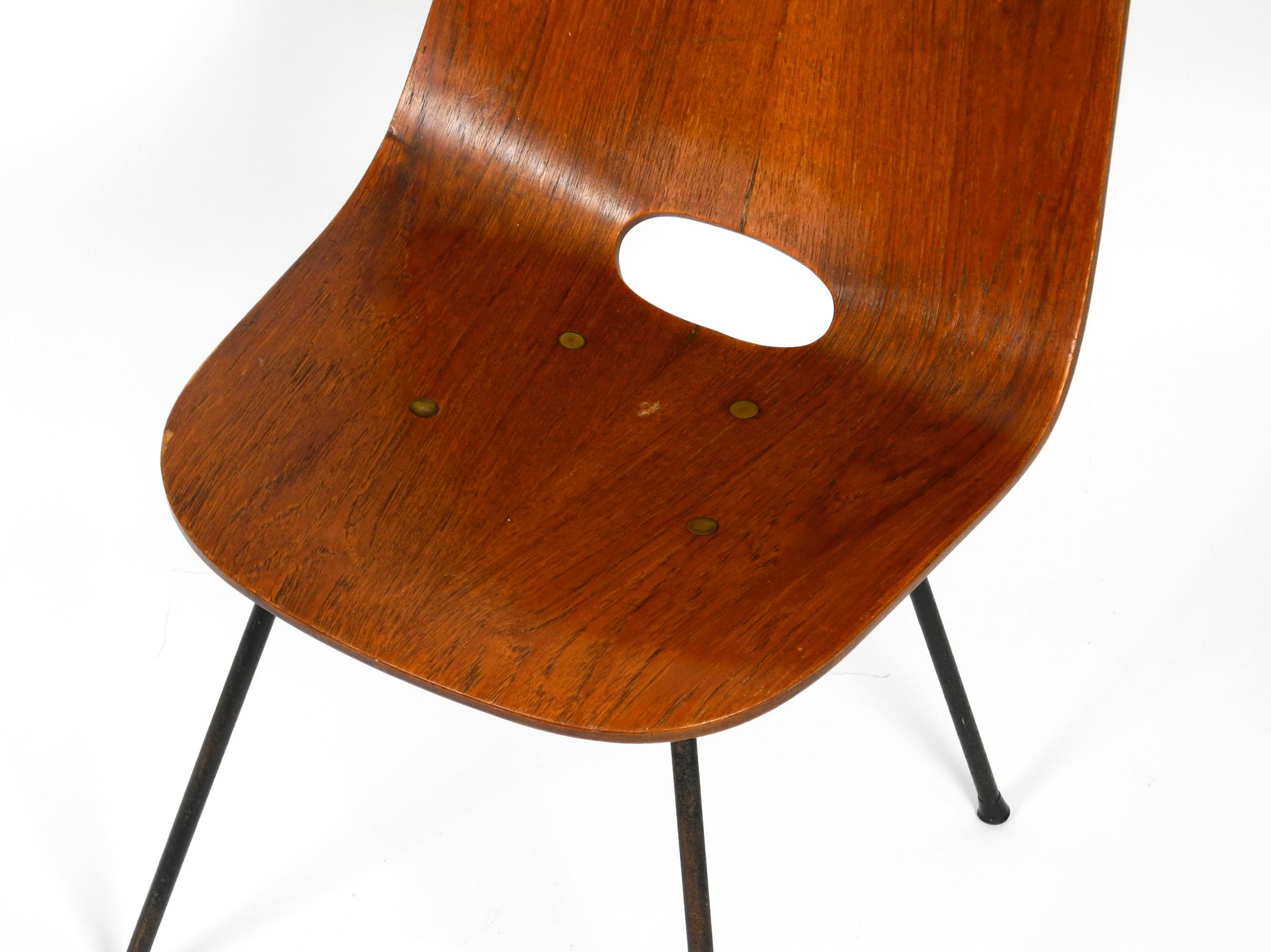 Mid-Century Modern Italian Midcentury Chair by Vittorio Nobili Made of Plywood with Teak Veneer