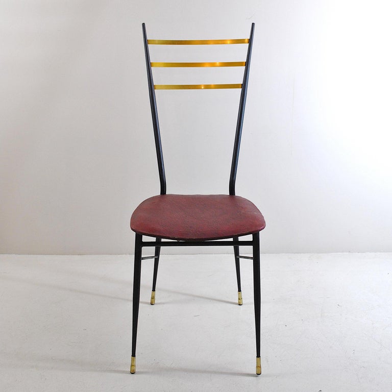 Italian midcentury chair in brass from late 1950s.