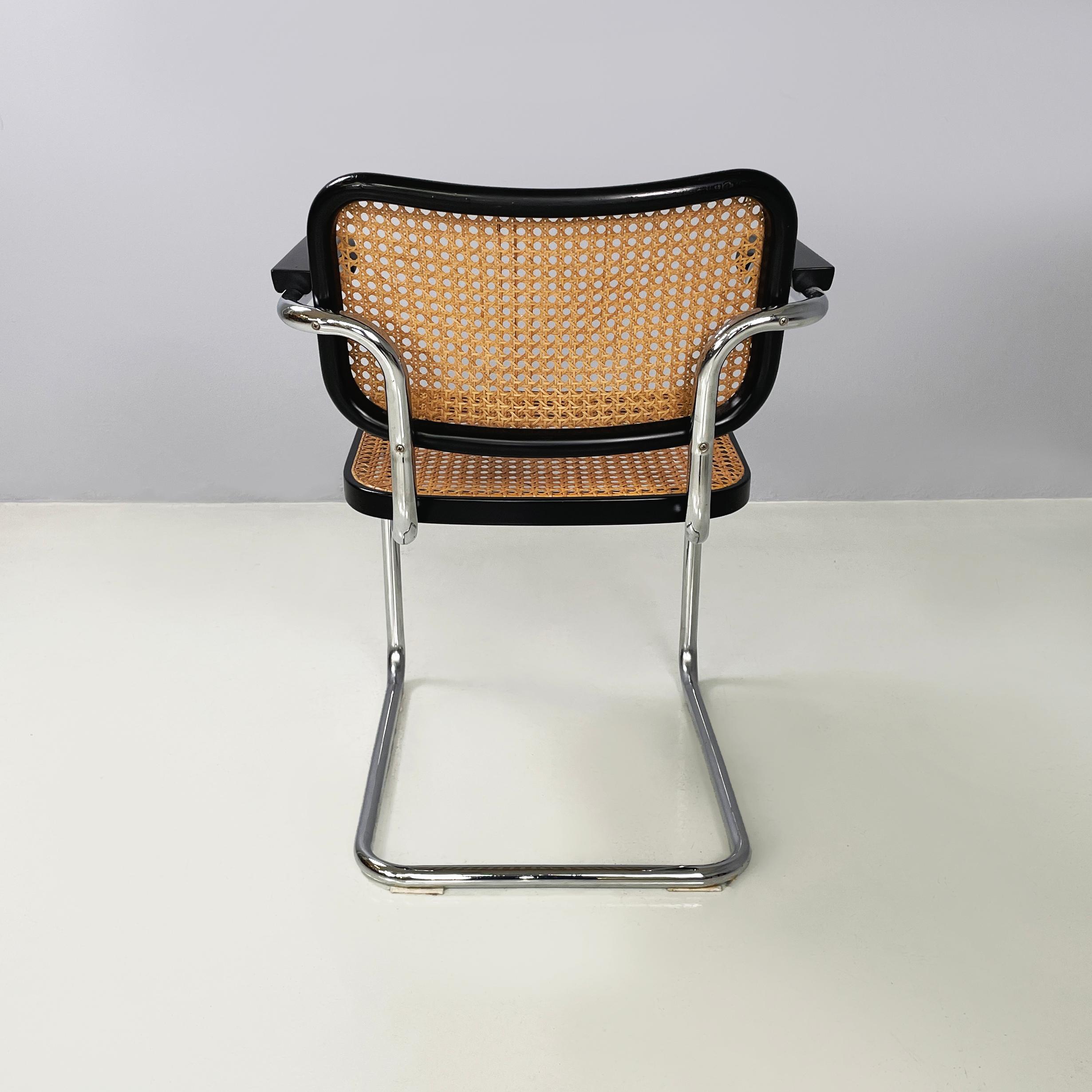 Mid-20th Century Italian mid-century Chair with armrests Cesca by Marcel Breuer for Gavina, 1960s