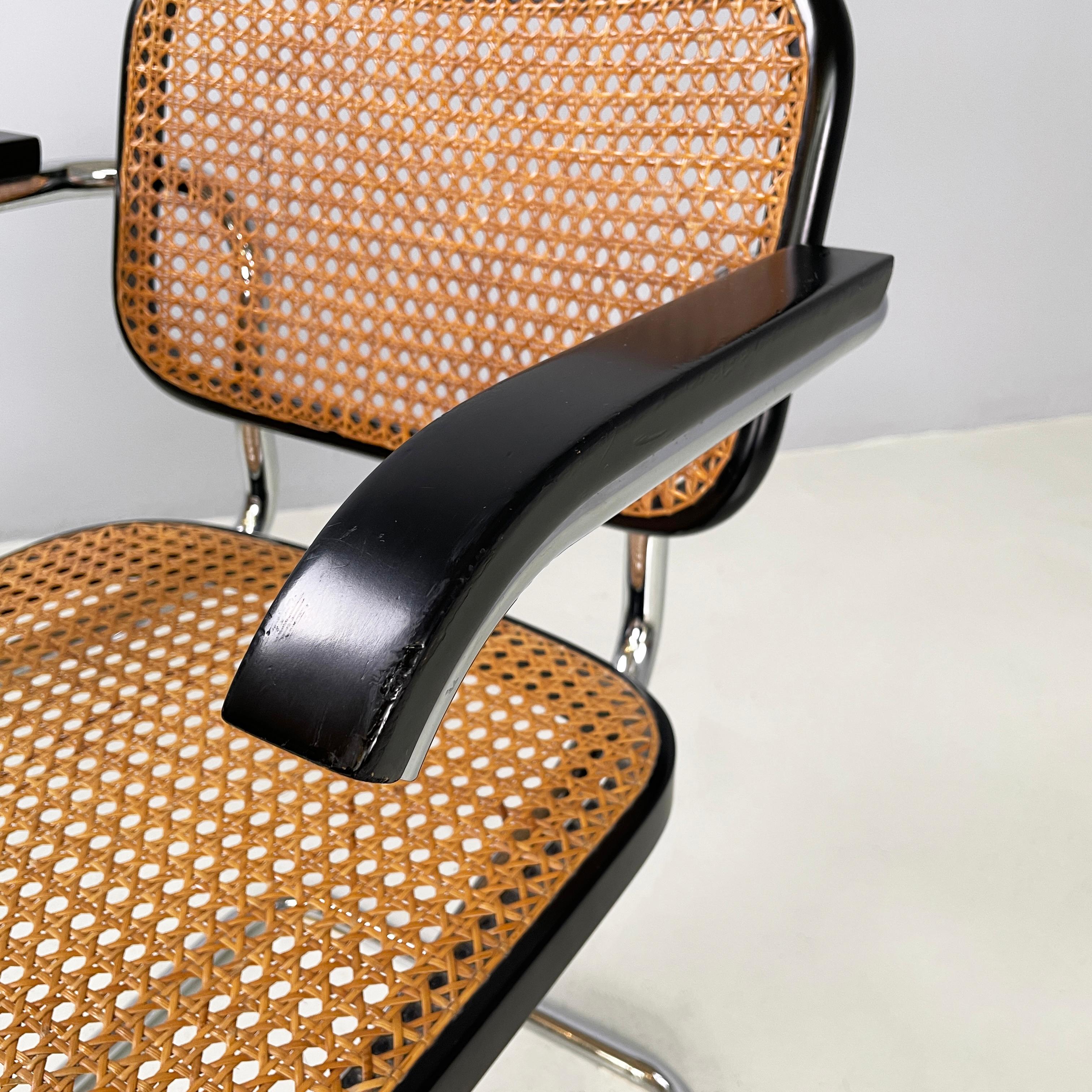 Italian mid-century Chair with armrests Cesca by Marcel Breuer for Gavina, 1960s 1