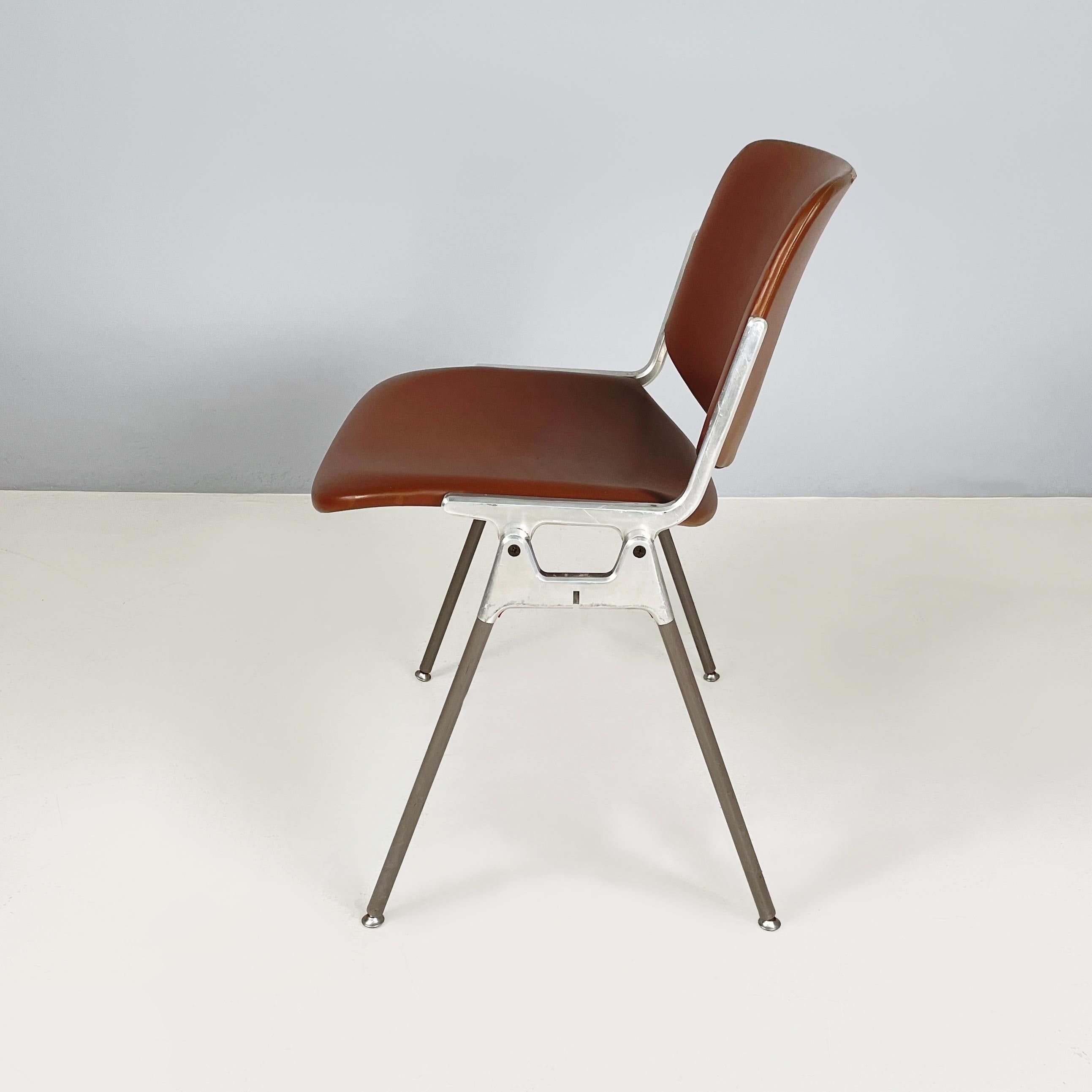 Italian mid-century Chairs DSC by Giancarlo Piretti for Anonima Castelli, 1970s In Fair Condition In MIlano, IT