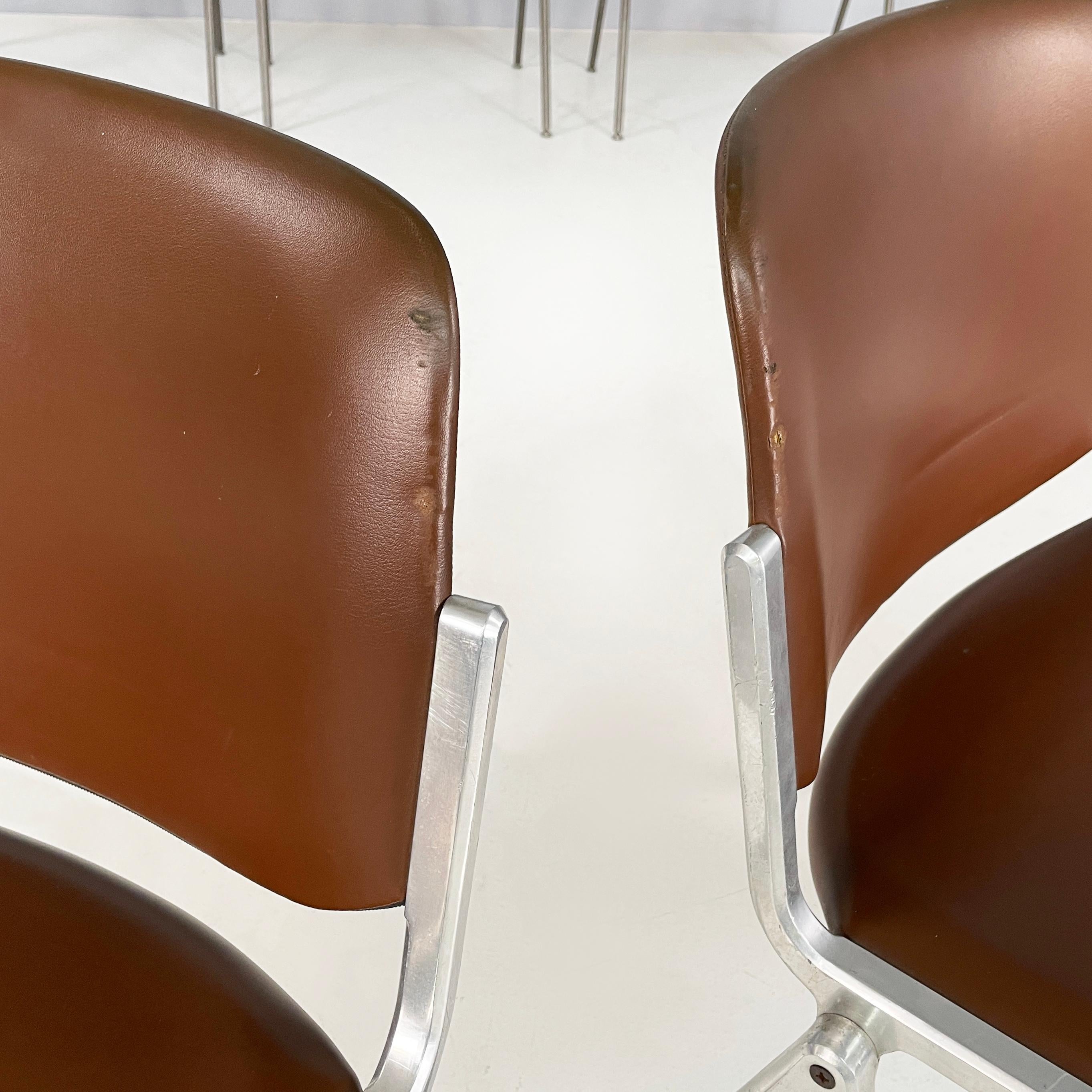 Aluminum Italian mid-century Chairs DSC by Giancarlo Piretti for Anonima Castelli, 1970s