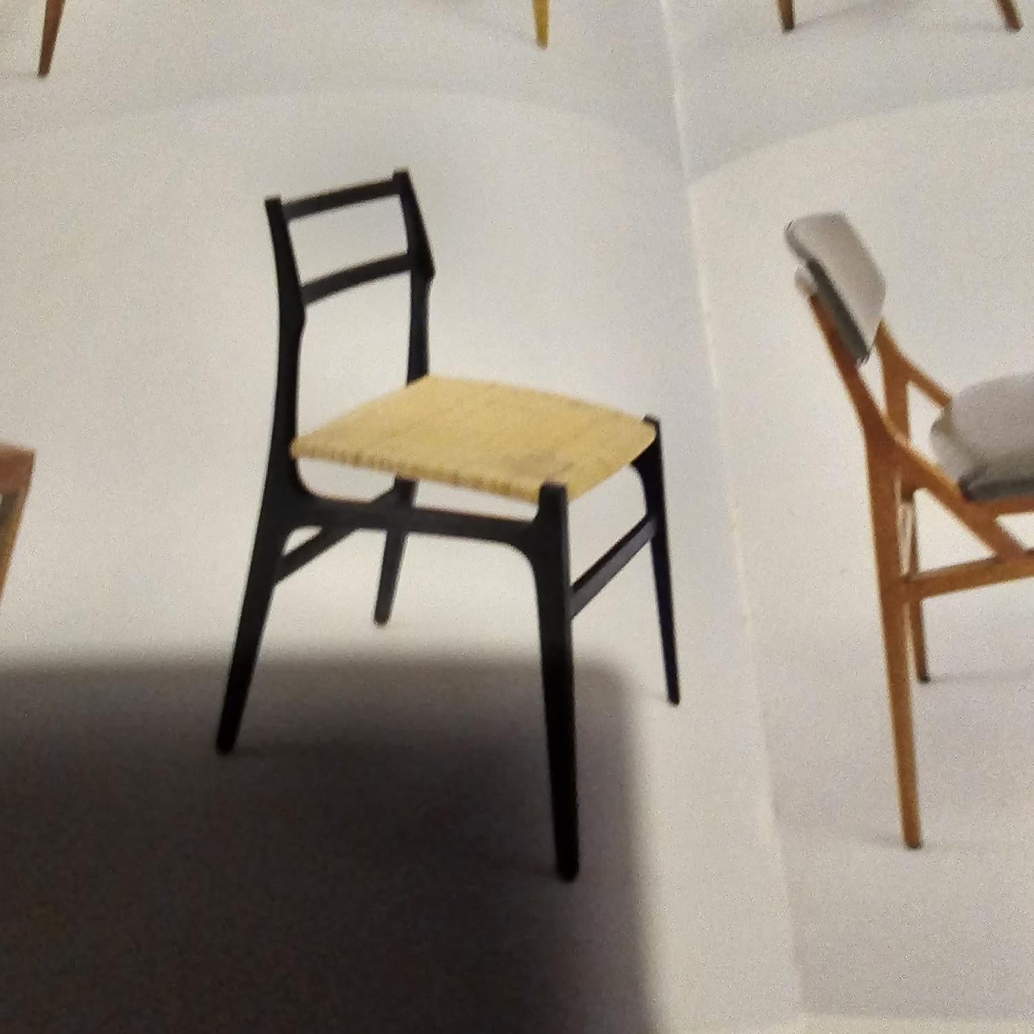Italian mid-century Chairs Parco dei Principi hotel by Gio Ponti Cassina, 1960s For Sale 14