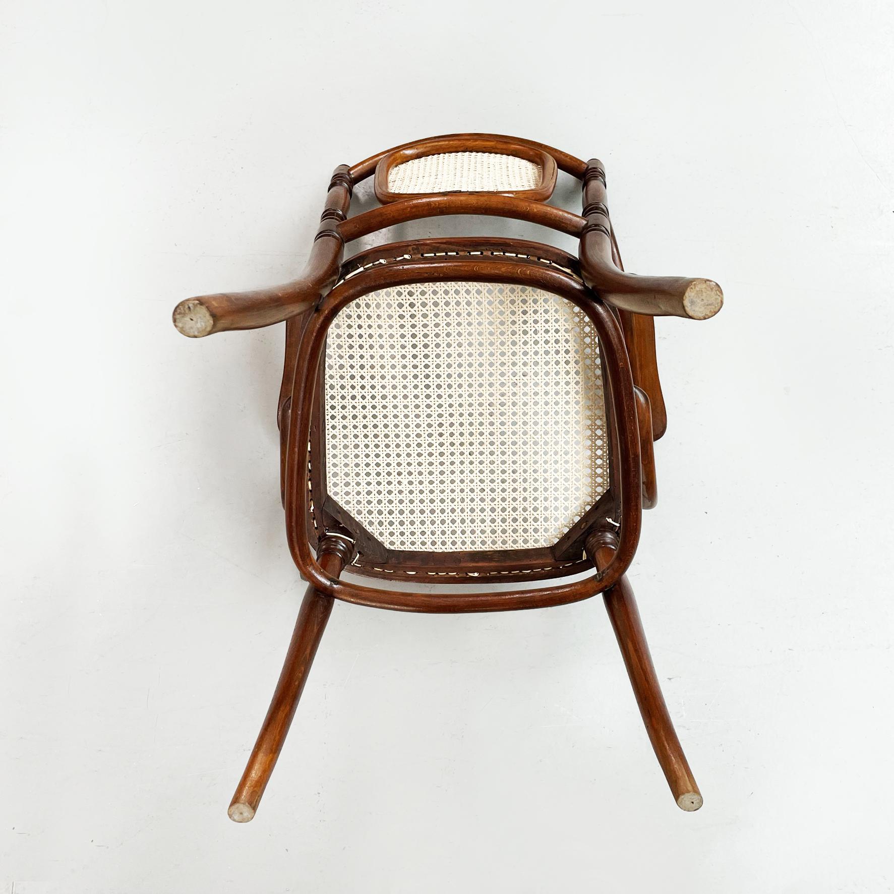 Austrian Chairs with Straw and Wood by Thonet, 1900s For Sale 12