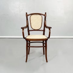 Austrian Chairs with Straw and Wood by Thonet, 1900s
