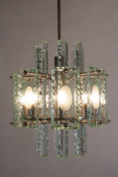 Italian Mid-Century  Chandelier Attributed to Fontana arte  , 1950s