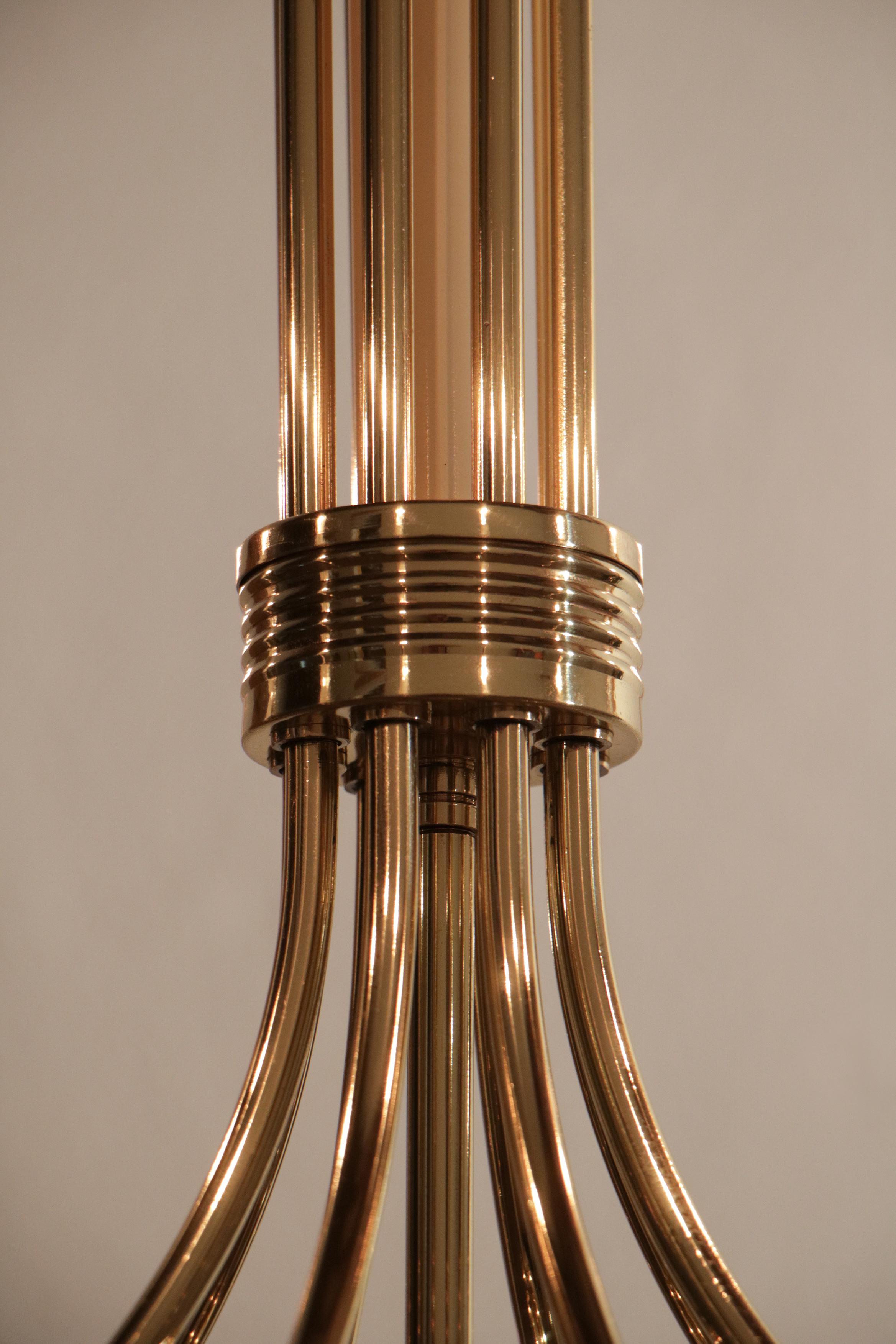 Italian Mid-Century Chandelier Attributed to Guglielmo Ulrich, 1945s For Sale 5
