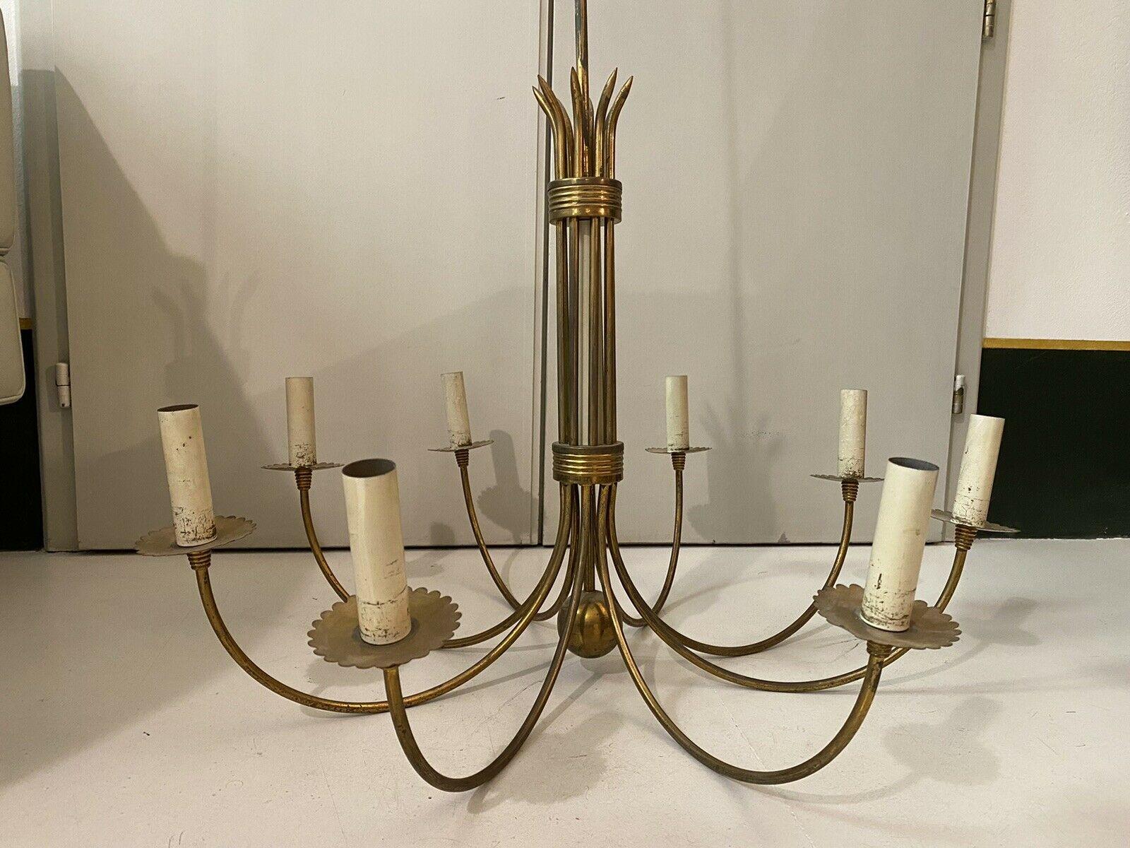 Italian Mid-Century Chandelier Attributed to Guglielmo Ulrich, 1945s For Sale 9