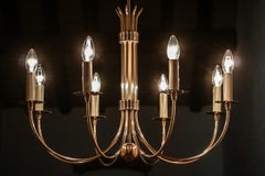 Italian Mid-Century Chandelier Attributed to Guglielmo Ulrich, 1945s
