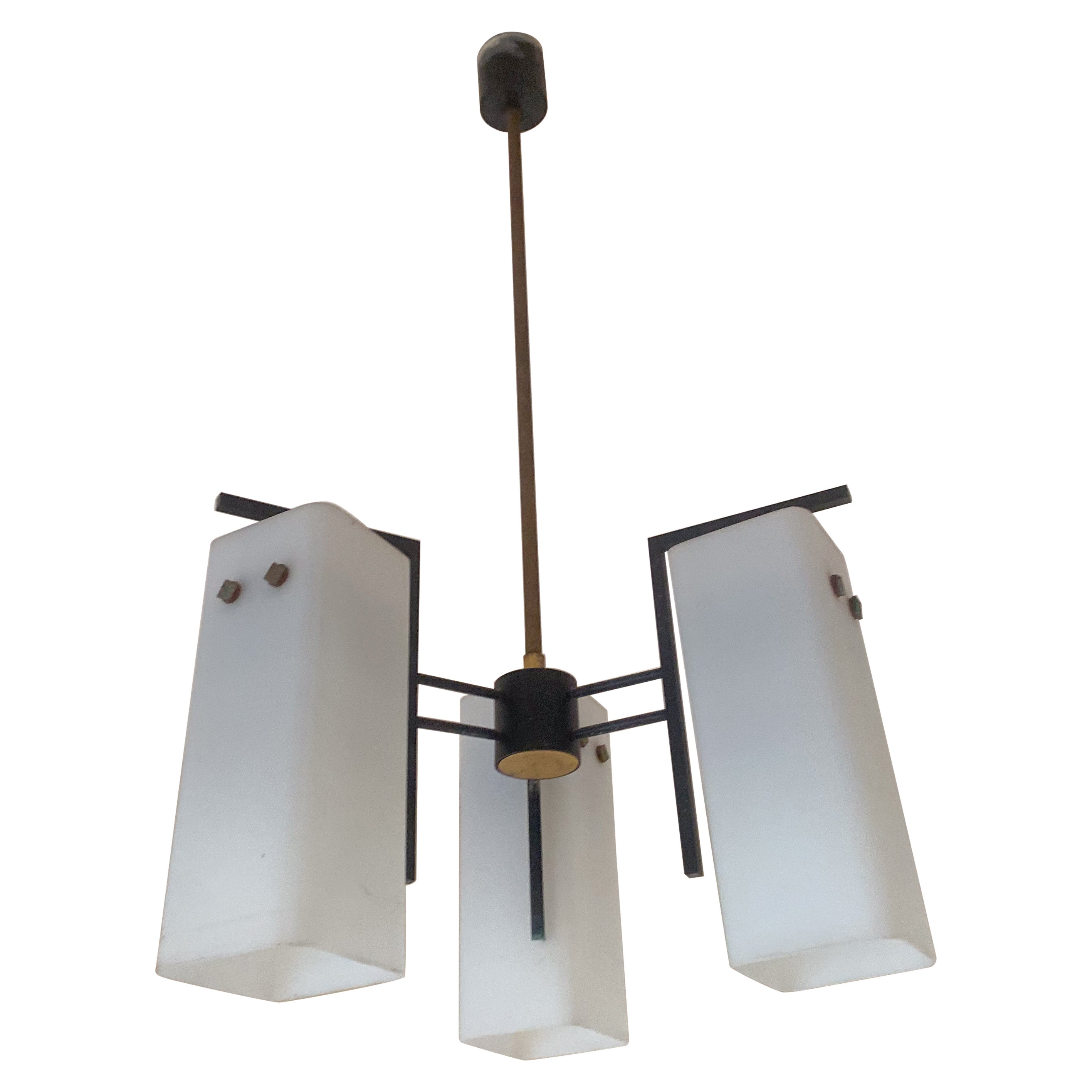 Italian Mid-Century Chandelier by Stilnovo, 1950s