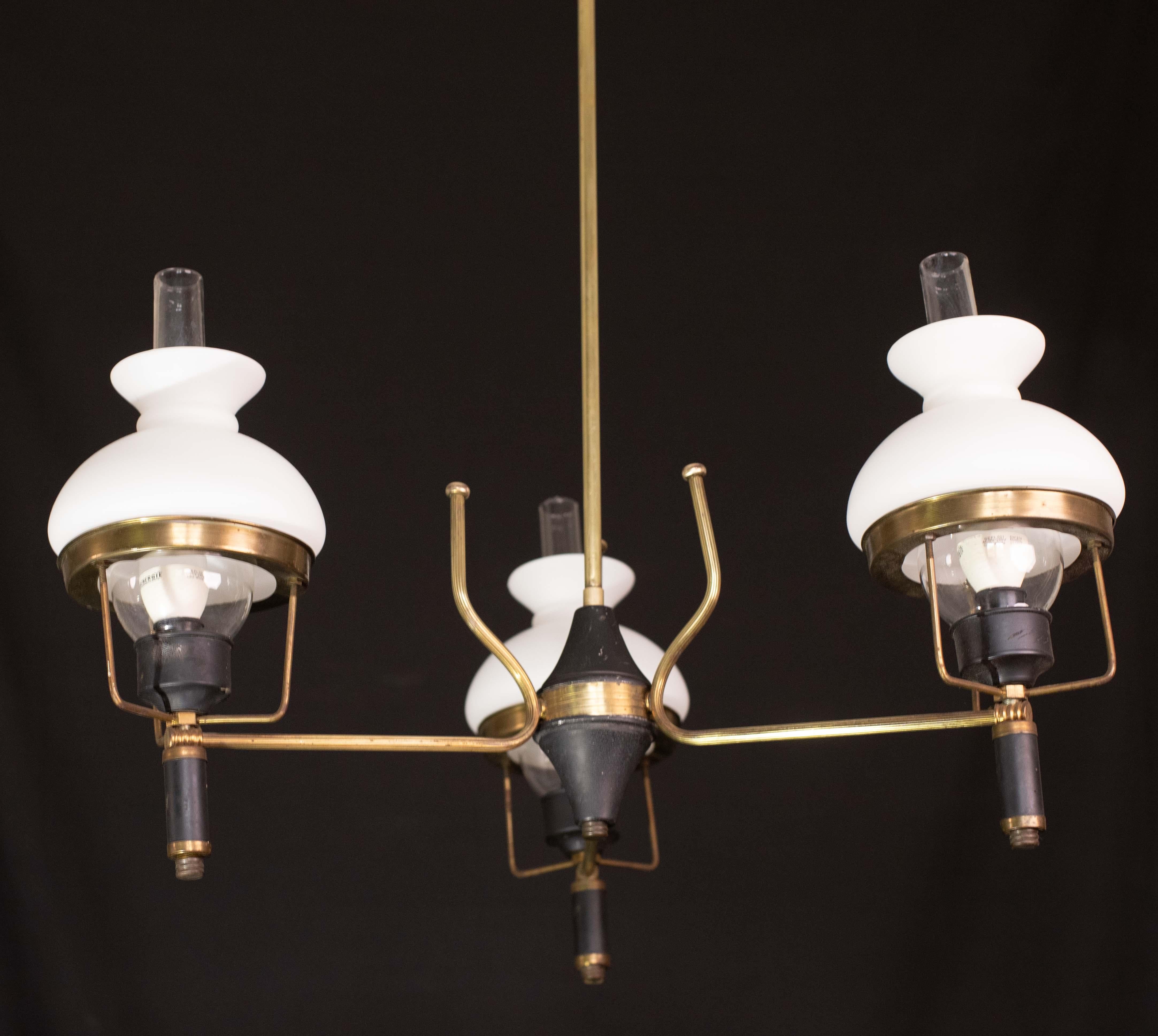 Italienischer Mid-Century-Kronleuchter von Stilnovo, 1960er Jahre im Angebot 4