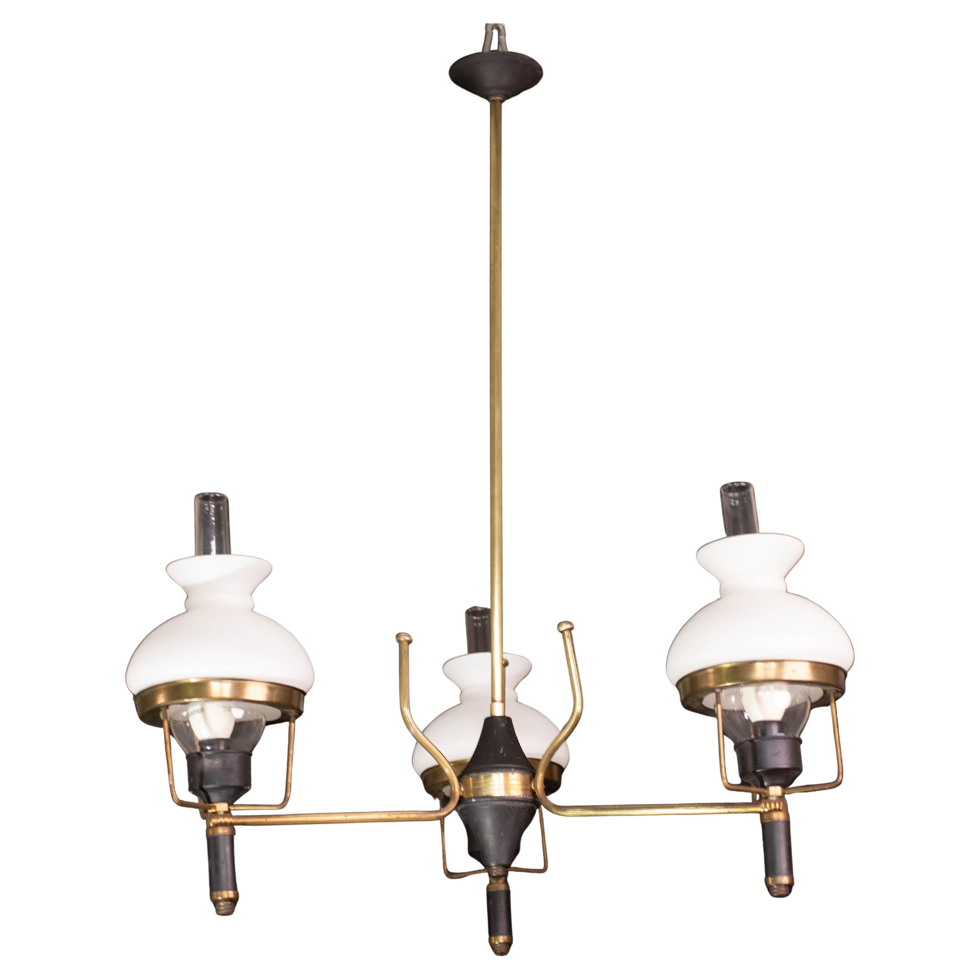 Lustre Italien du Milieu du Siècle par Stilnovo, 1960