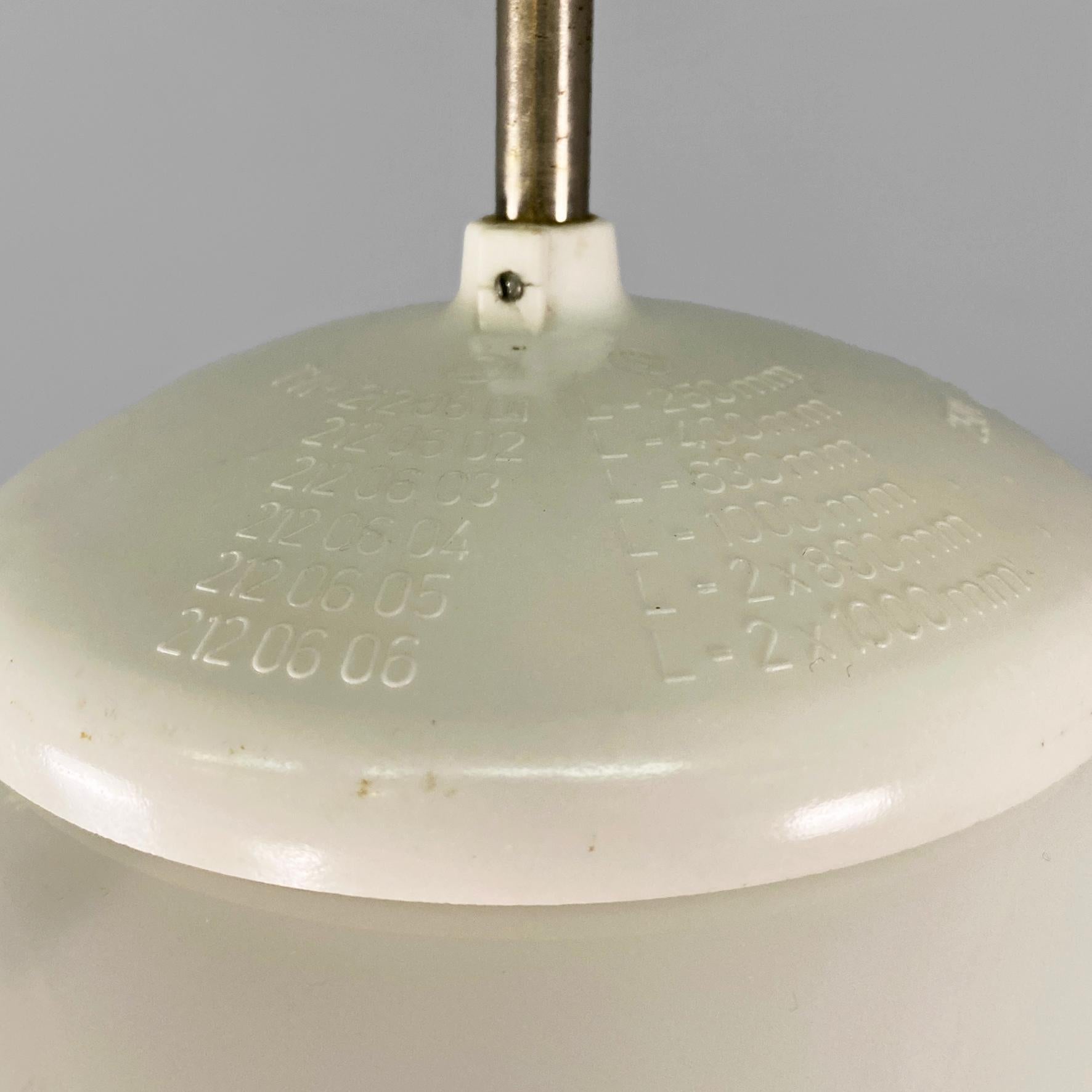 Italian mid-century chandelier in white opaline glass, 1970s en vente 2