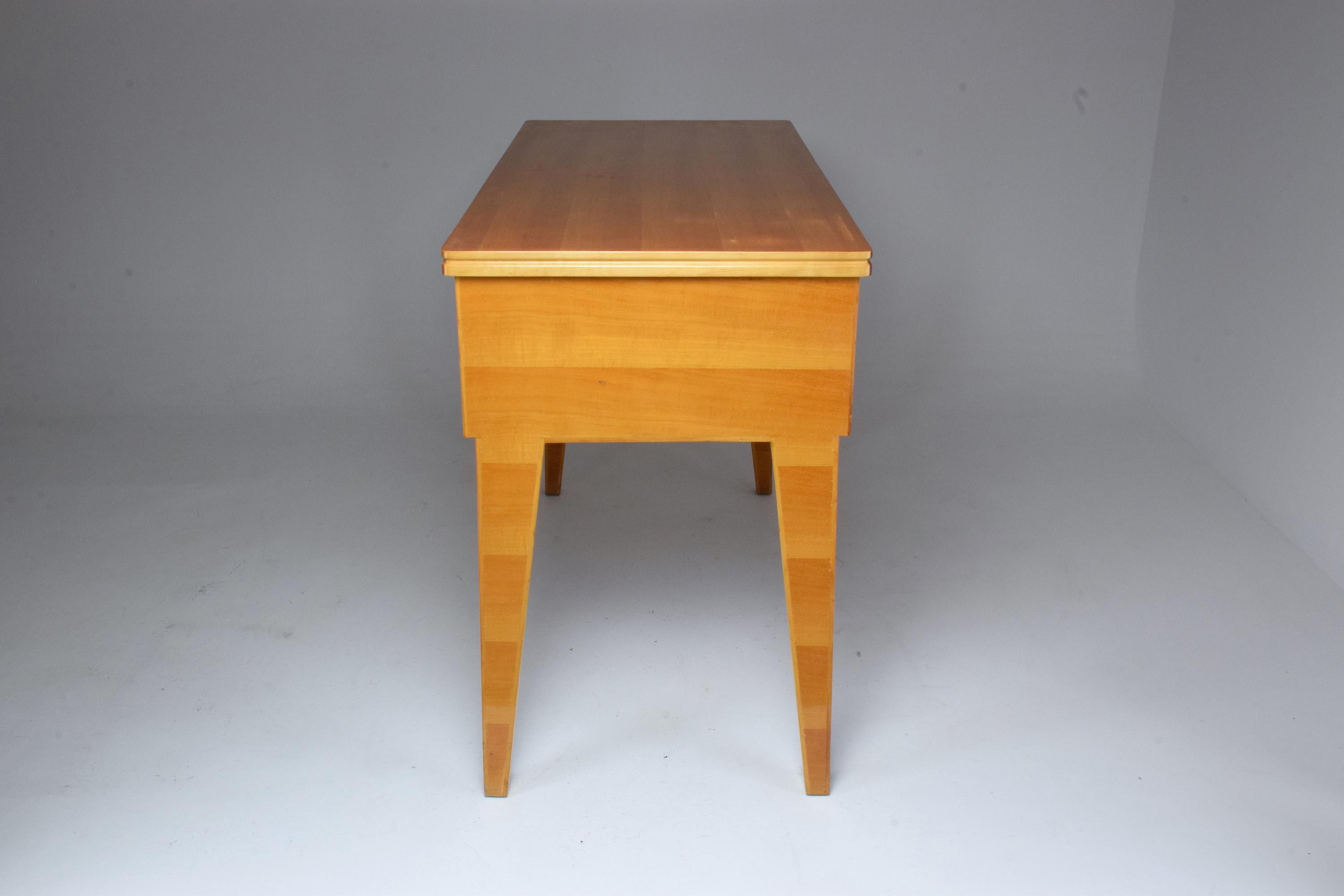 Brass Italian Midcentury Cherry Desk, 1950s