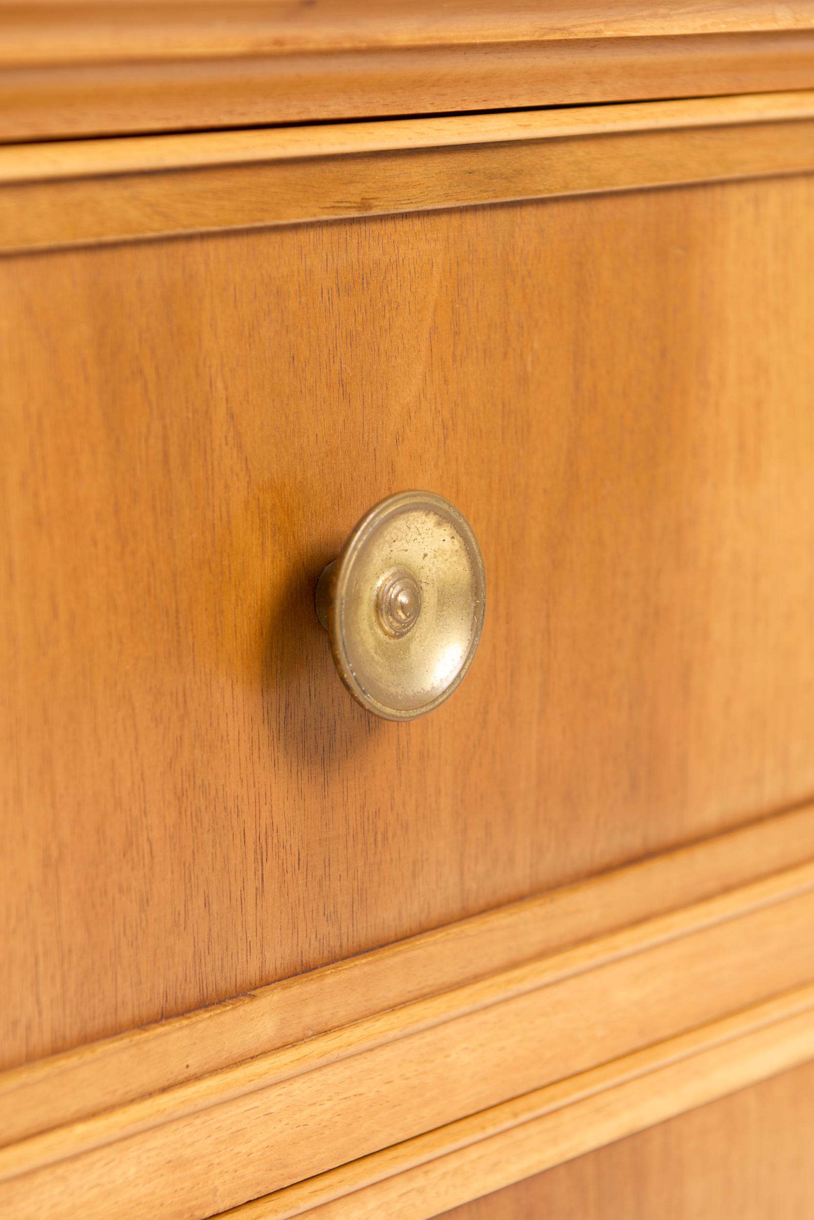 Walnut Italian Mid-Century Chest of Drawers For Sale