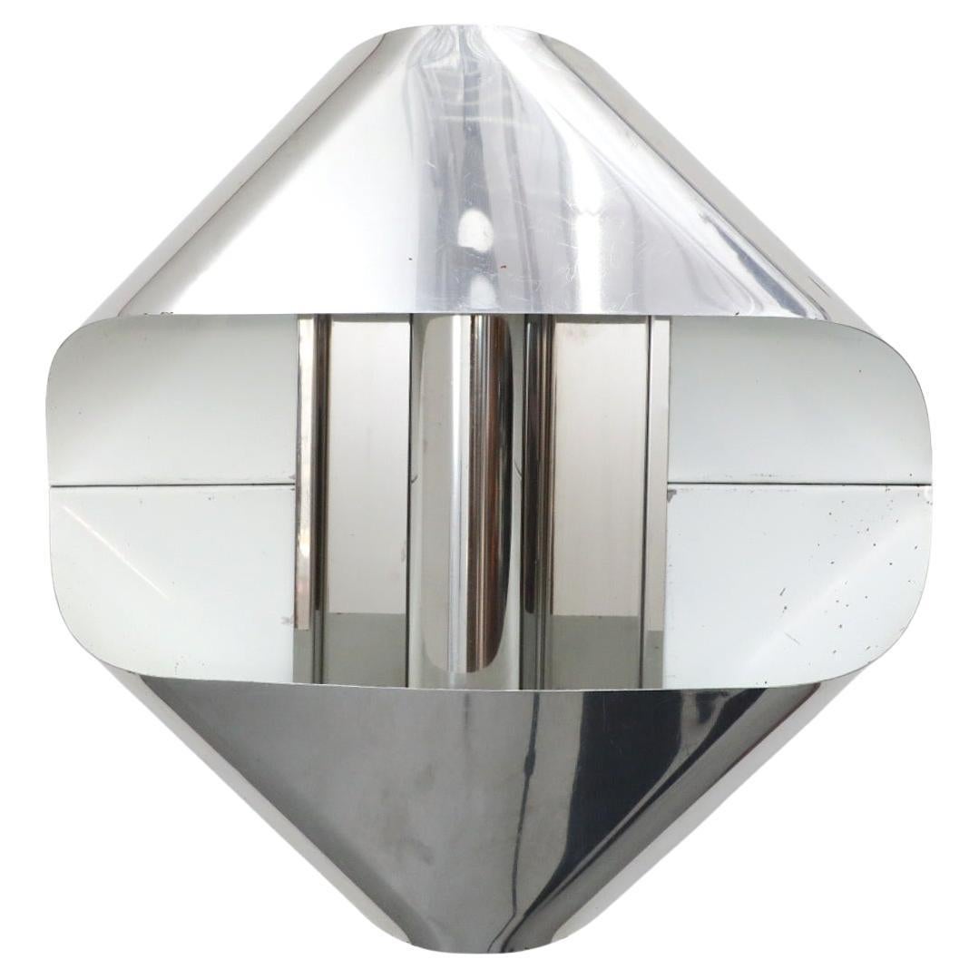 Italian Mid-Century Chrome Ribbon Wall Sconces by Harvey Guzzini for iGuzzini