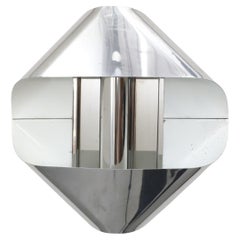 Italian Mid-Century Chrome Ribbon Wall Sconces by Harvey Guzzini for iGuzzini