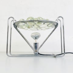 Italian Mid-Century Chrome Table Lamp with Glass Spheres, 1970s
