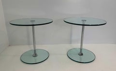 Italienischer Mid Century Couchtisch aus verchromtem Metall und Glas, 1970er Jahre