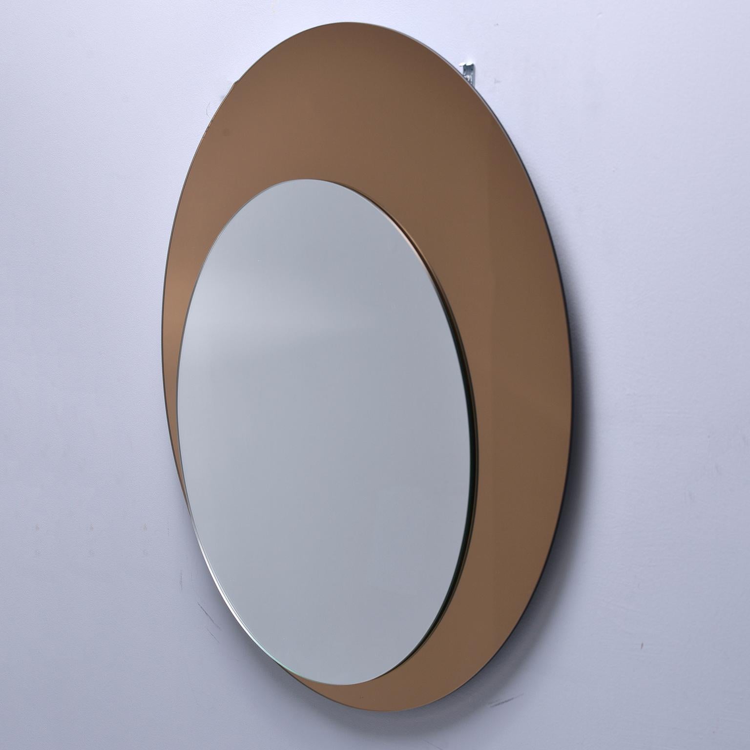 Mid-Century Modern Italian Midcentury Circle Within Circle Mirror