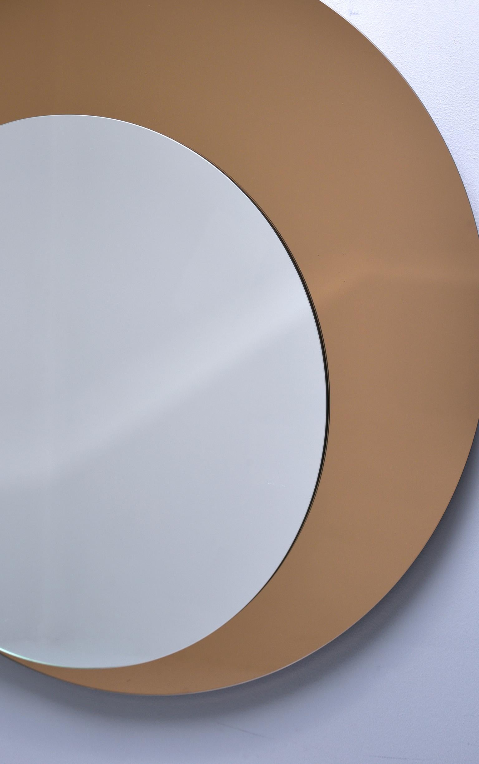 20th Century Italian Midcentury Circle Within Circle Mirror