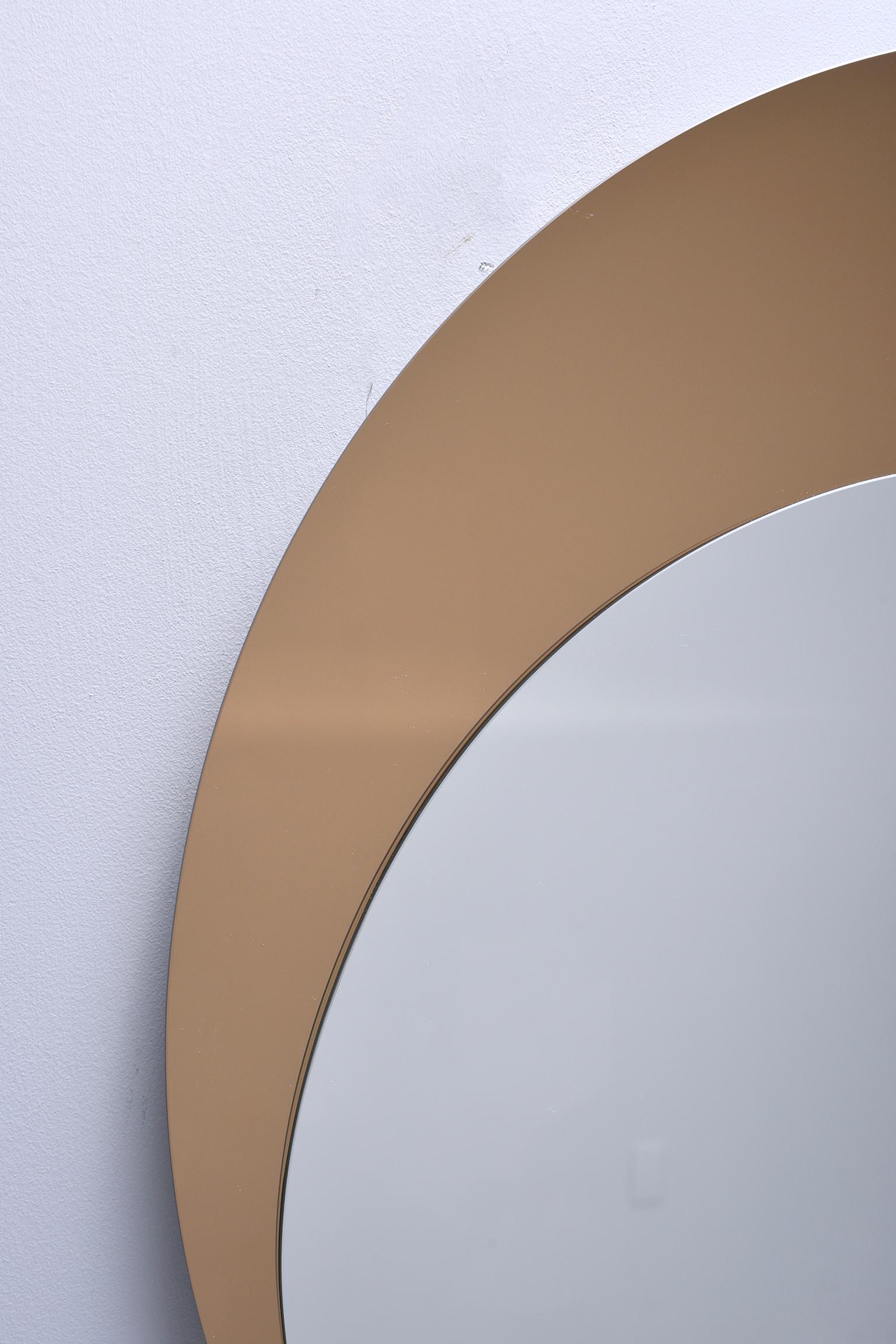 Italian Midcentury Circle Within Circle Mirror 1