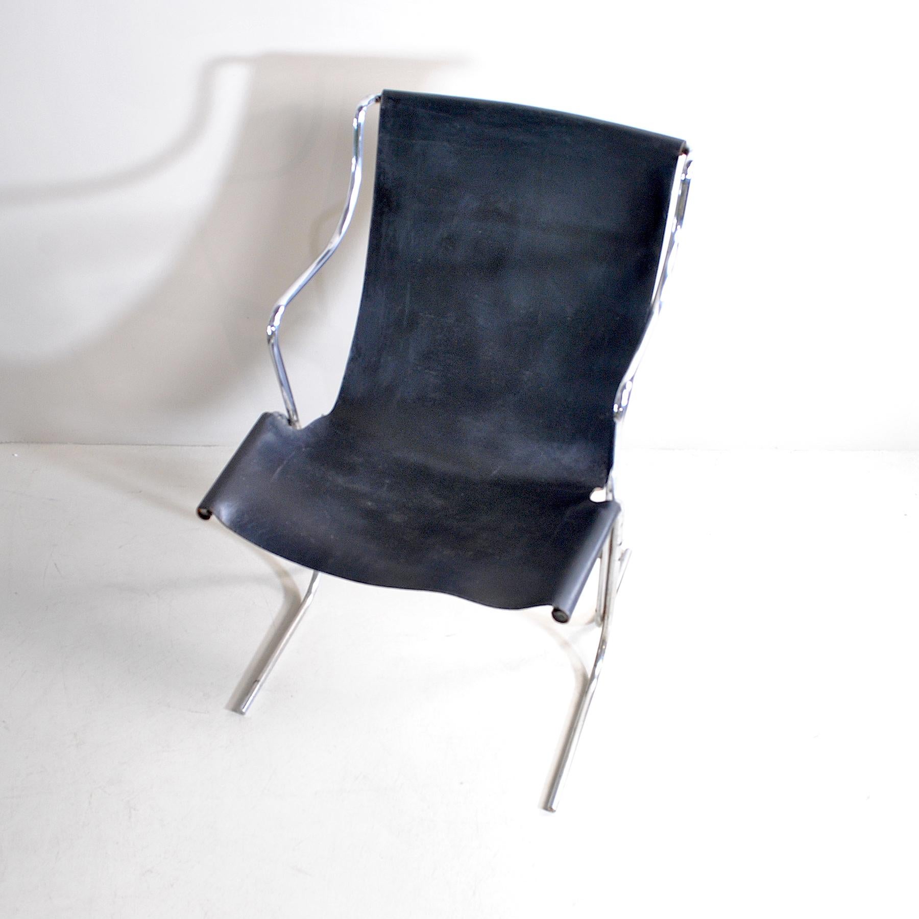Italian Midcentury Club Chair, Late 1960s For Sale 1