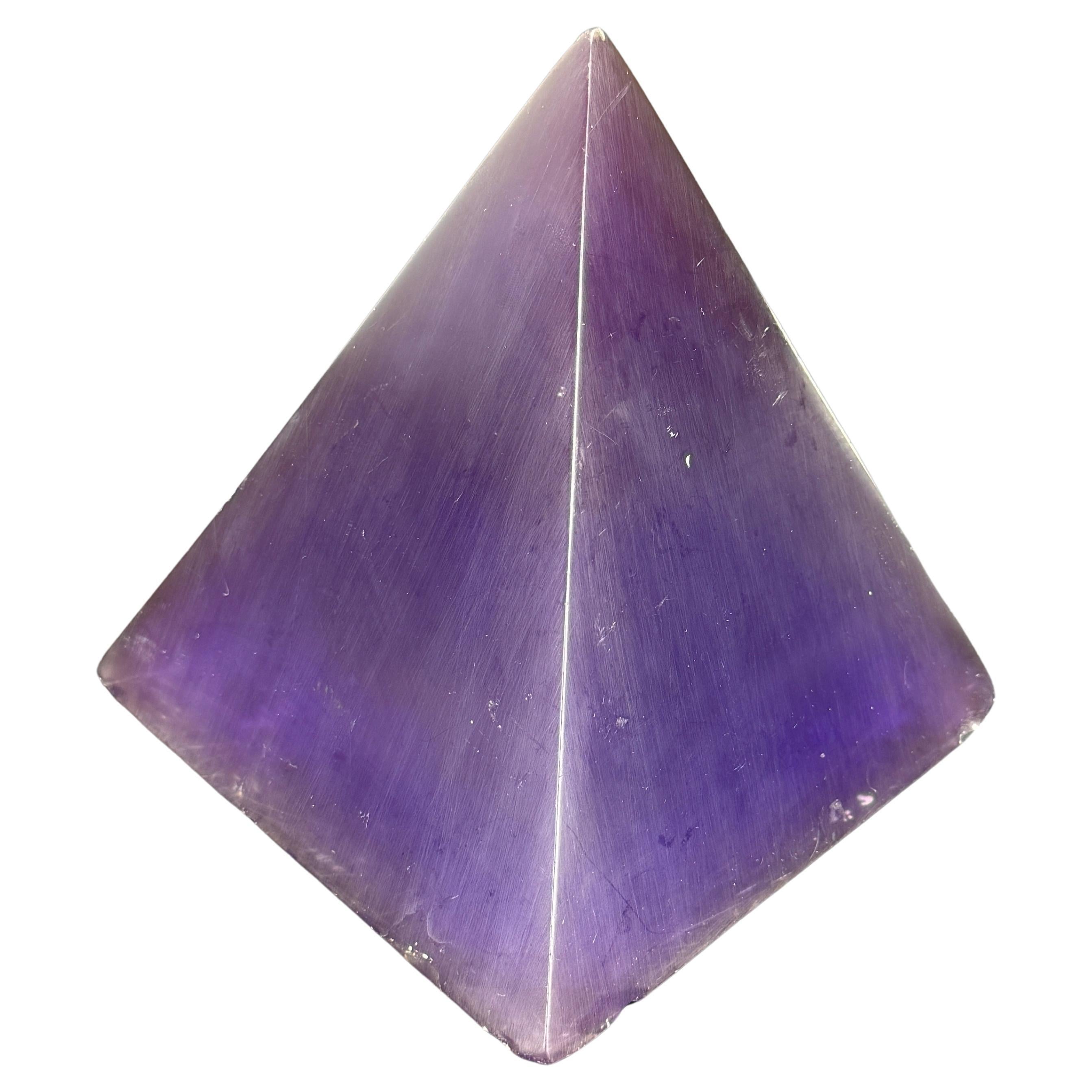 Hand-Crafted Italian Mid-Century Cobalt Blue Obelisk Lucite Fragment, circa 1960's For Sale