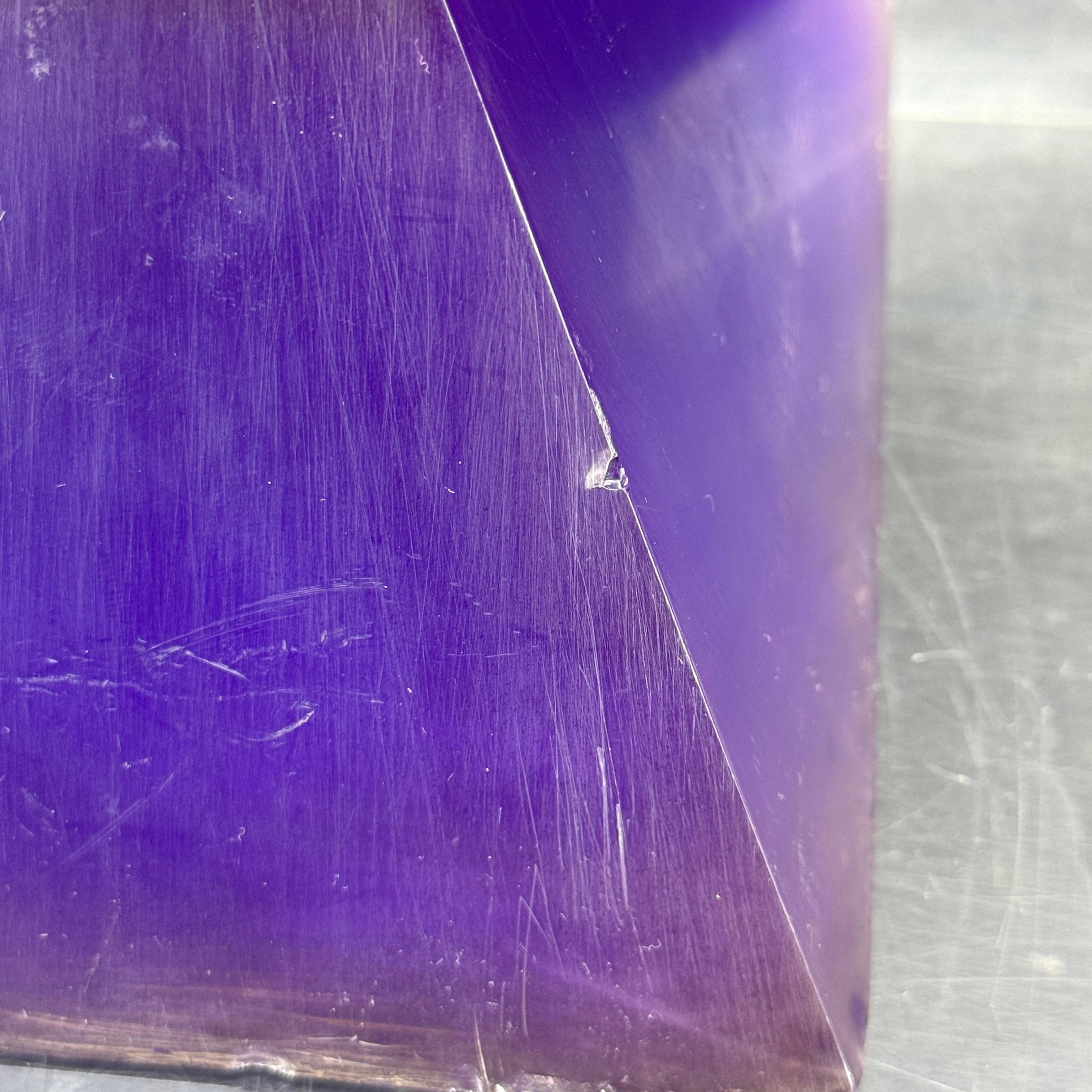 Italian Mid-Century Cobalt Blue Obelisk Lucite Fragment, circa 1960's For Sale 4