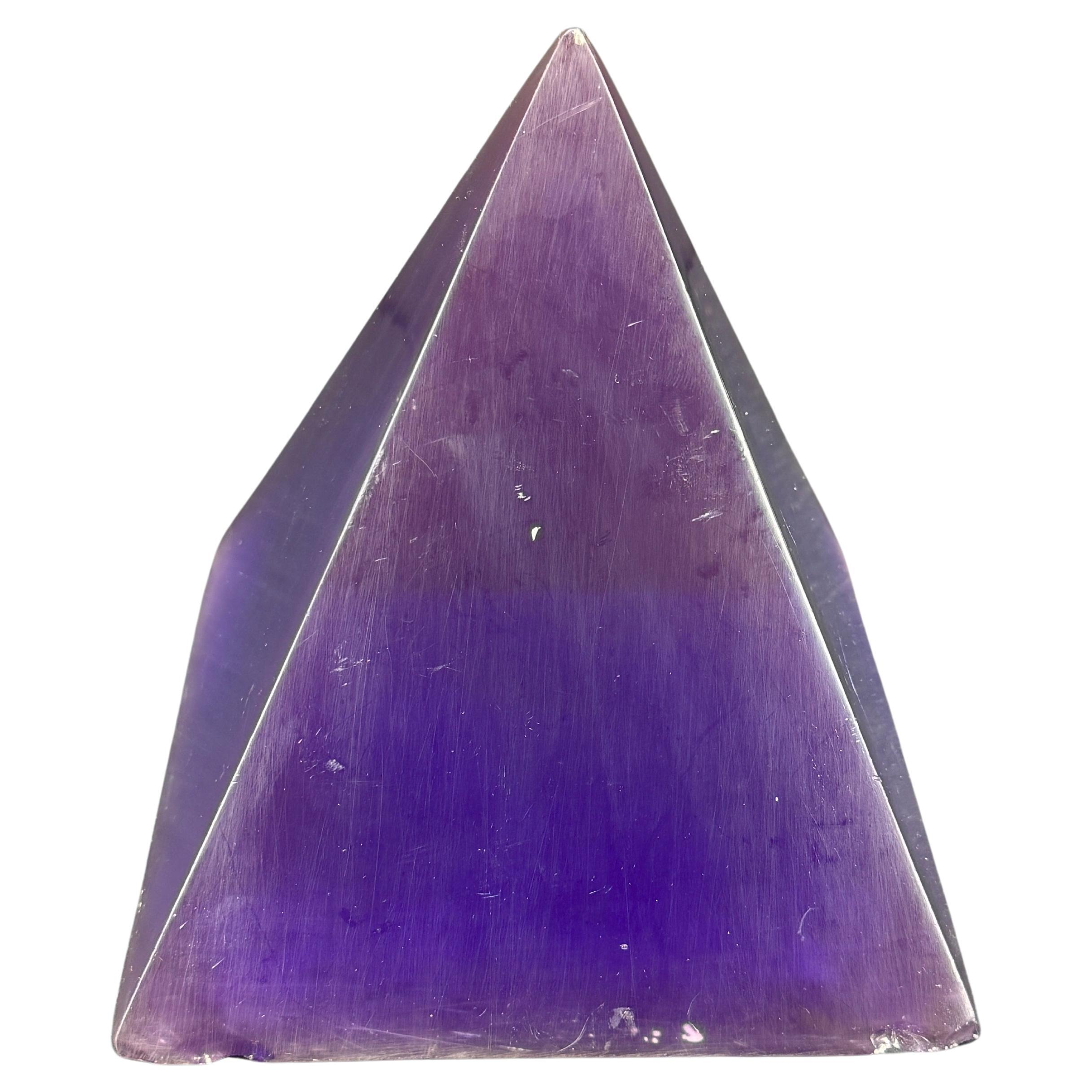 Italian Mid-Century Cobalt Blue Obelisk Lucite Fragment, circa 1960's For Sale