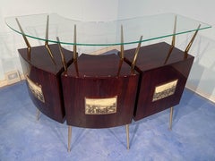 Set da cocktail bar con mobile Gio Ponti, anni '50