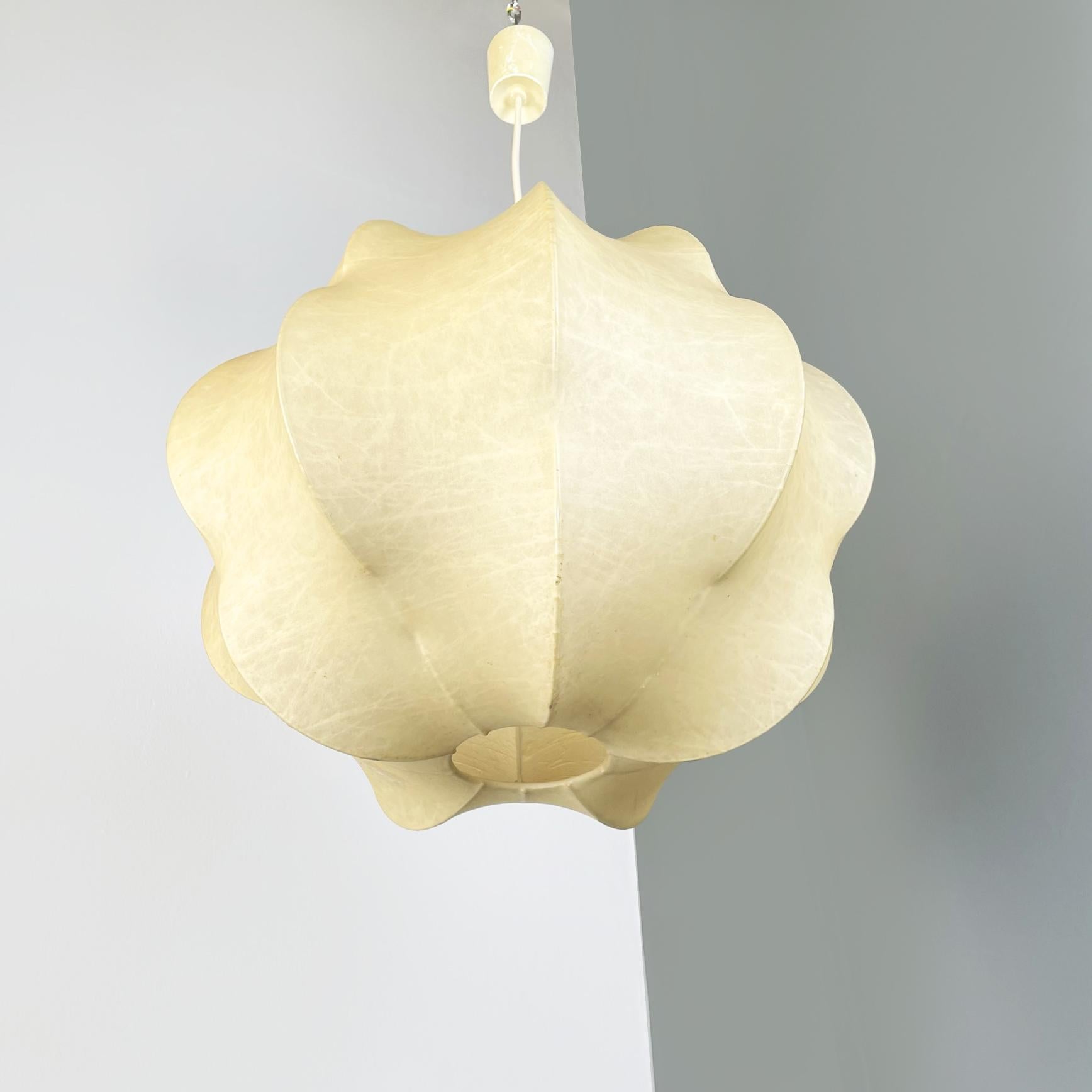 Mid-Century Modern Italian Midcentury Cocoon Chandelier Nuvola by Tobia Scarpa for Flos, 1970s