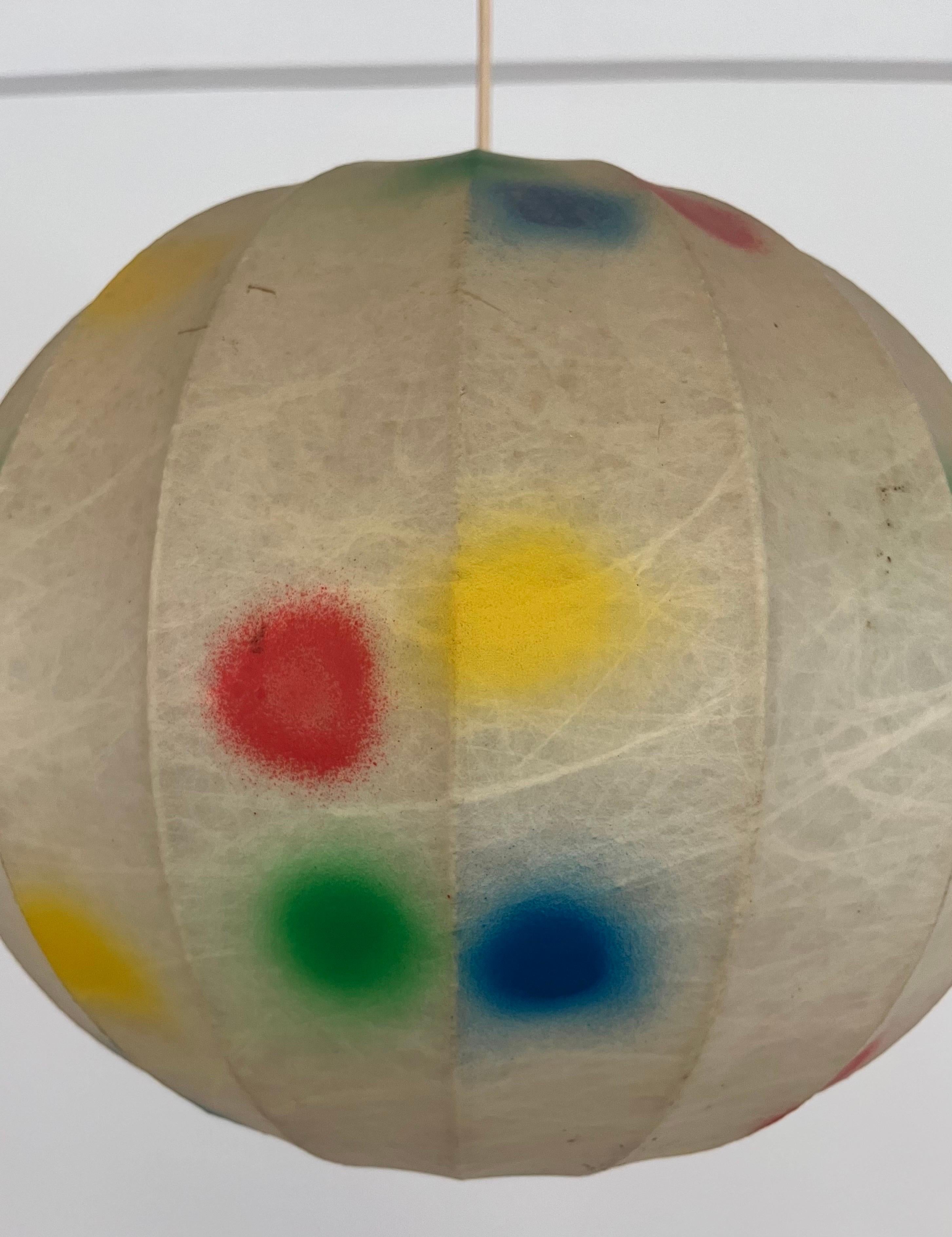 Italian Mid-century Cocoon Colorful Chandelier by 