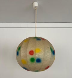Italian Mid-century Cocoon Colorful Chandelier by "Cocoon crèation", 1970s