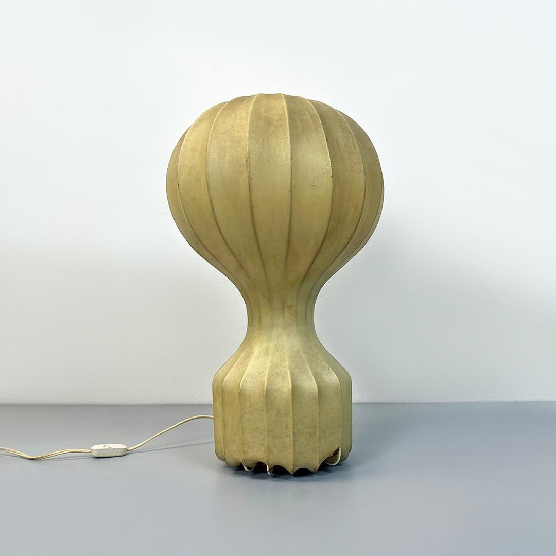 Metal Italian Midcentury Cocoon Gatto Table Lamp by Castiglioni Brothers, Flos, 1960s For Sale