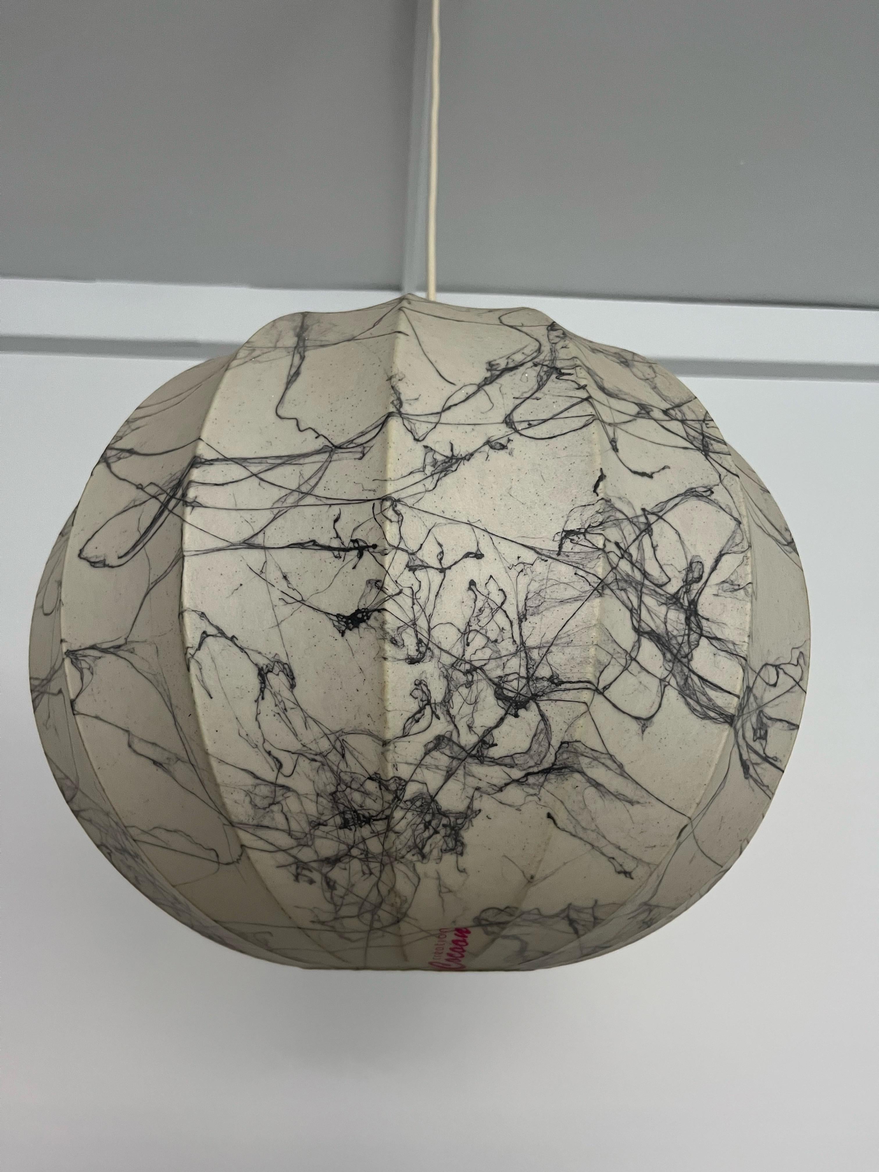 Lampadario italiano di metà secolo Cocoon Grey di 