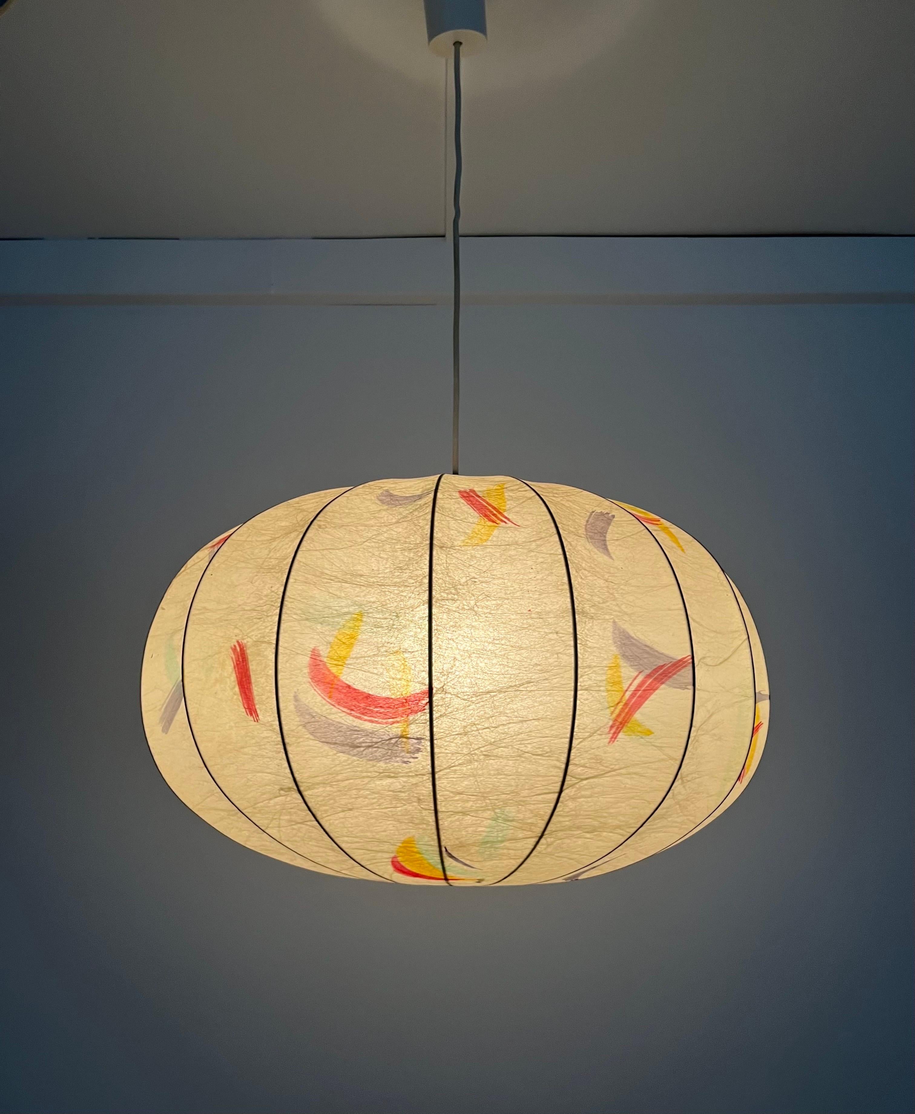 Italian Mid-Century Cocoon Large Chandelier by 