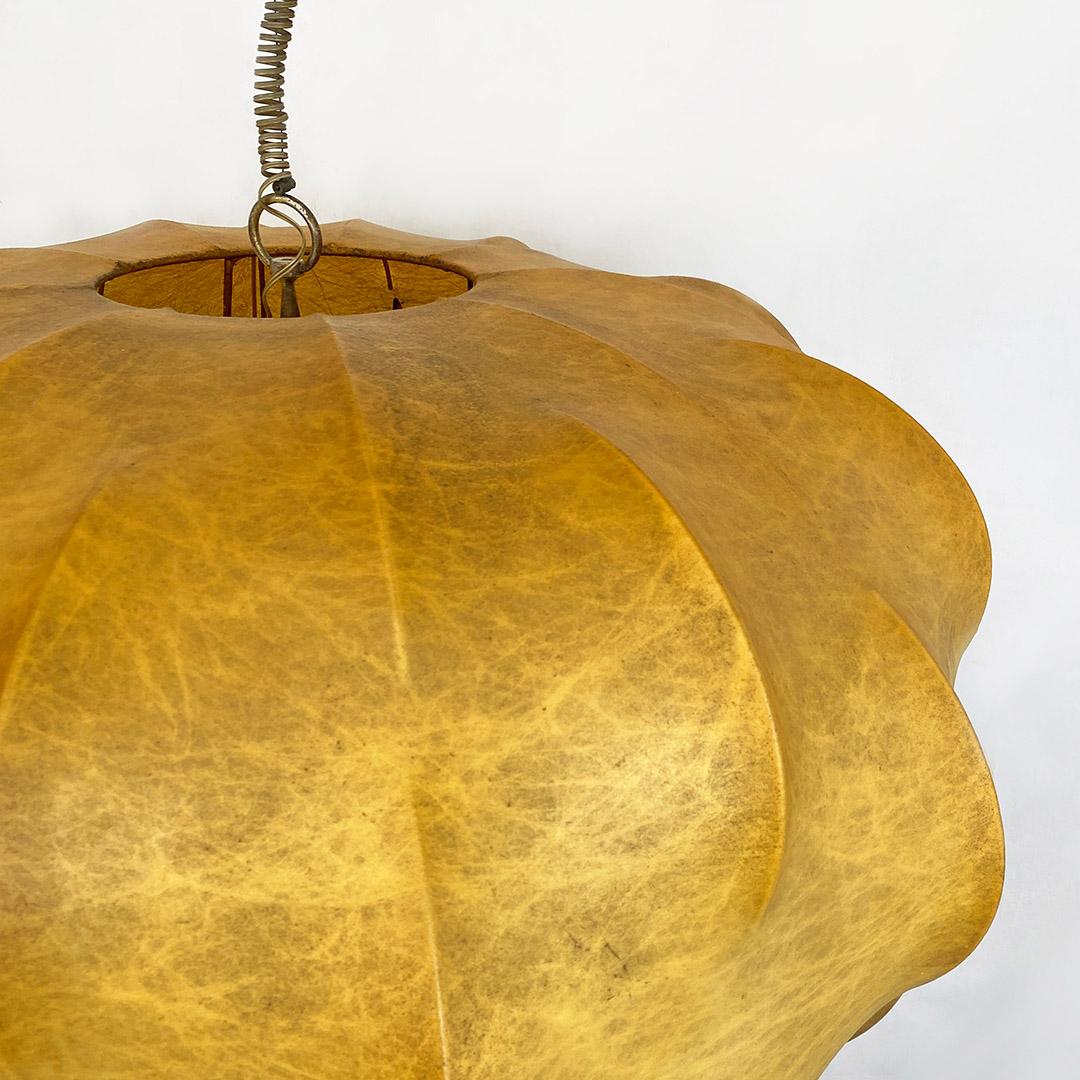 Parchment Paper Italian Mid Century Cocoon Nuvola Chandelier by Tobia Scarpa for Flos, 1962