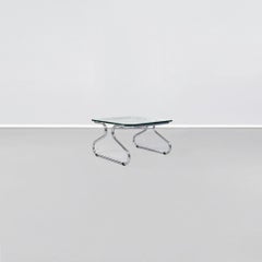 Italian Mid-Century Coffee Table in Glass and Steel, 1970s