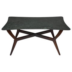 Italian Midcentury Coffee Table in Guatemala Marble, Gio Ponti Style