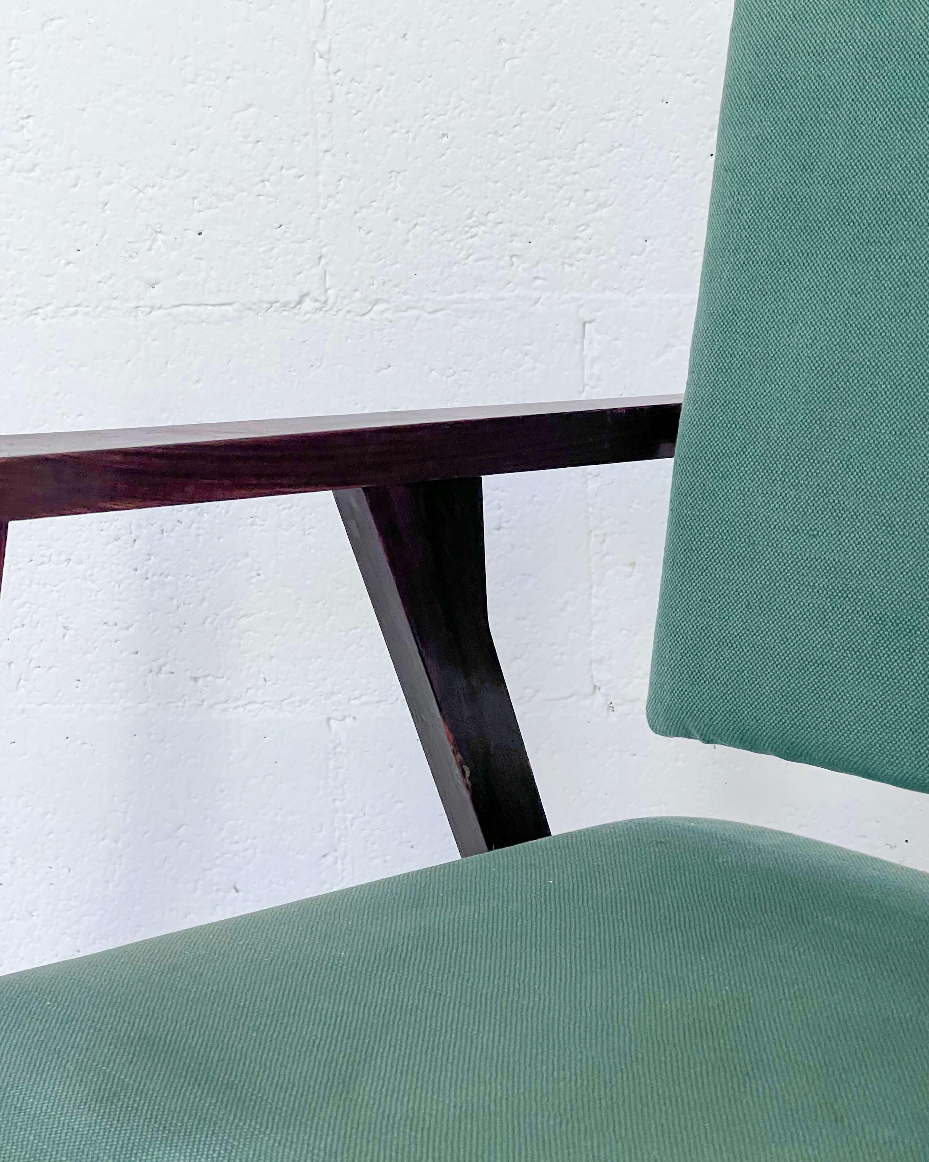 Fauteuil de collection italien du milieu du siècle dernier, chaise de salle à manger Luisa de Franco Albini en vente 1